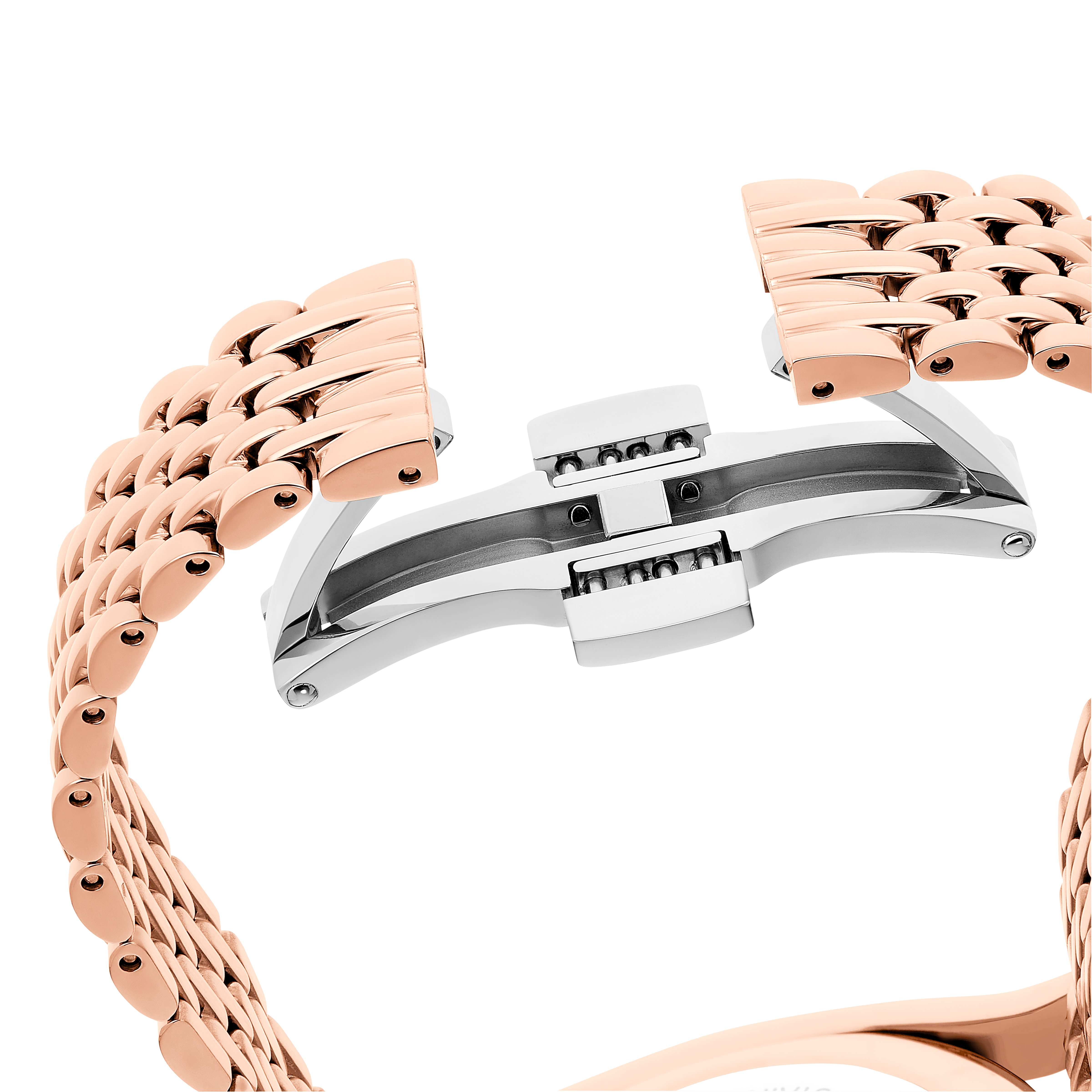 Crystalline Aura Saat, İsviçre Üretimi, Metal Bileklik, Rose Altin Tonu, Pembe Altin Rengi Kaplama