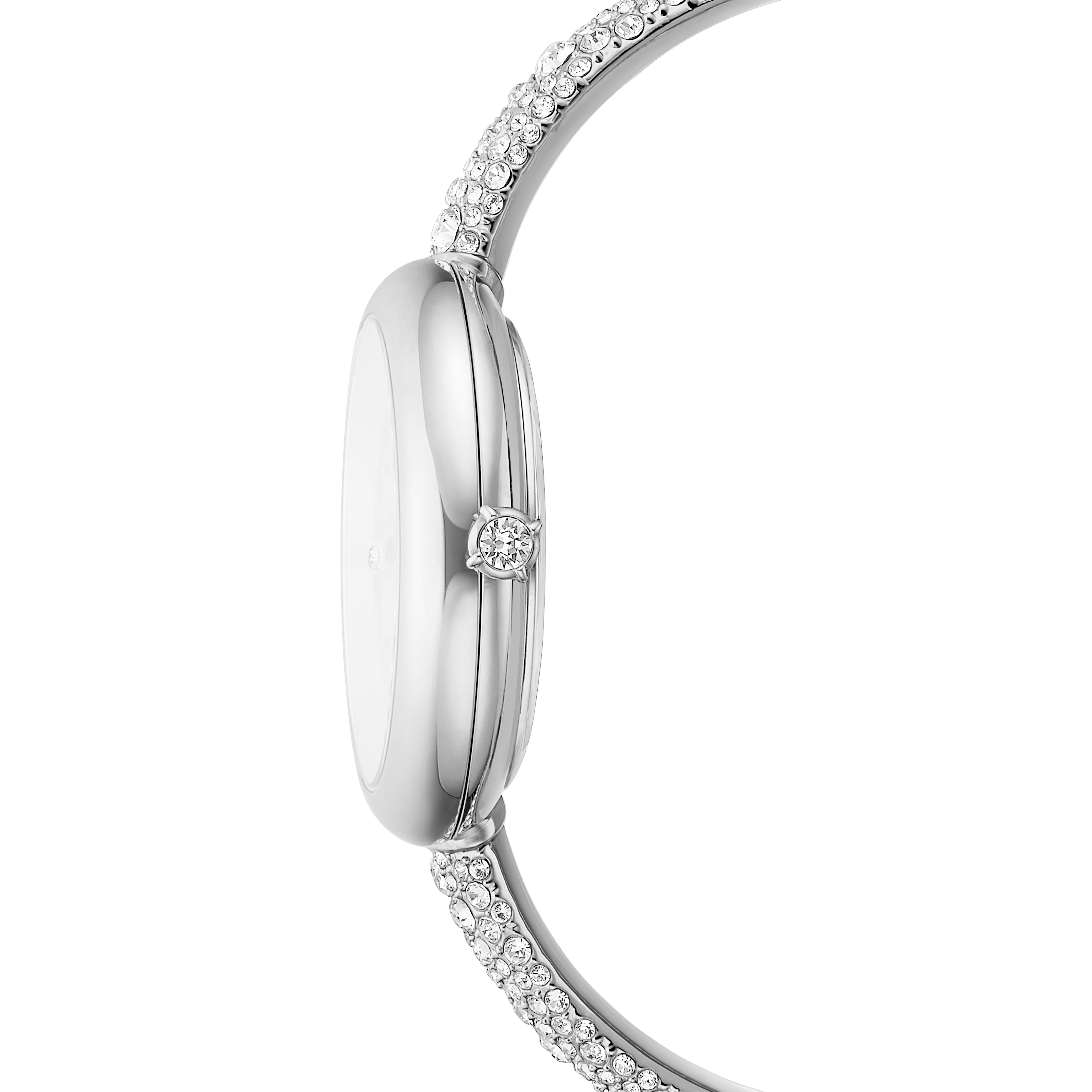 Sublima Bangle Saat, İsviçre Üretimi, Metal Bileklik, Gümüş Rengi, Paslanmaz Çelik