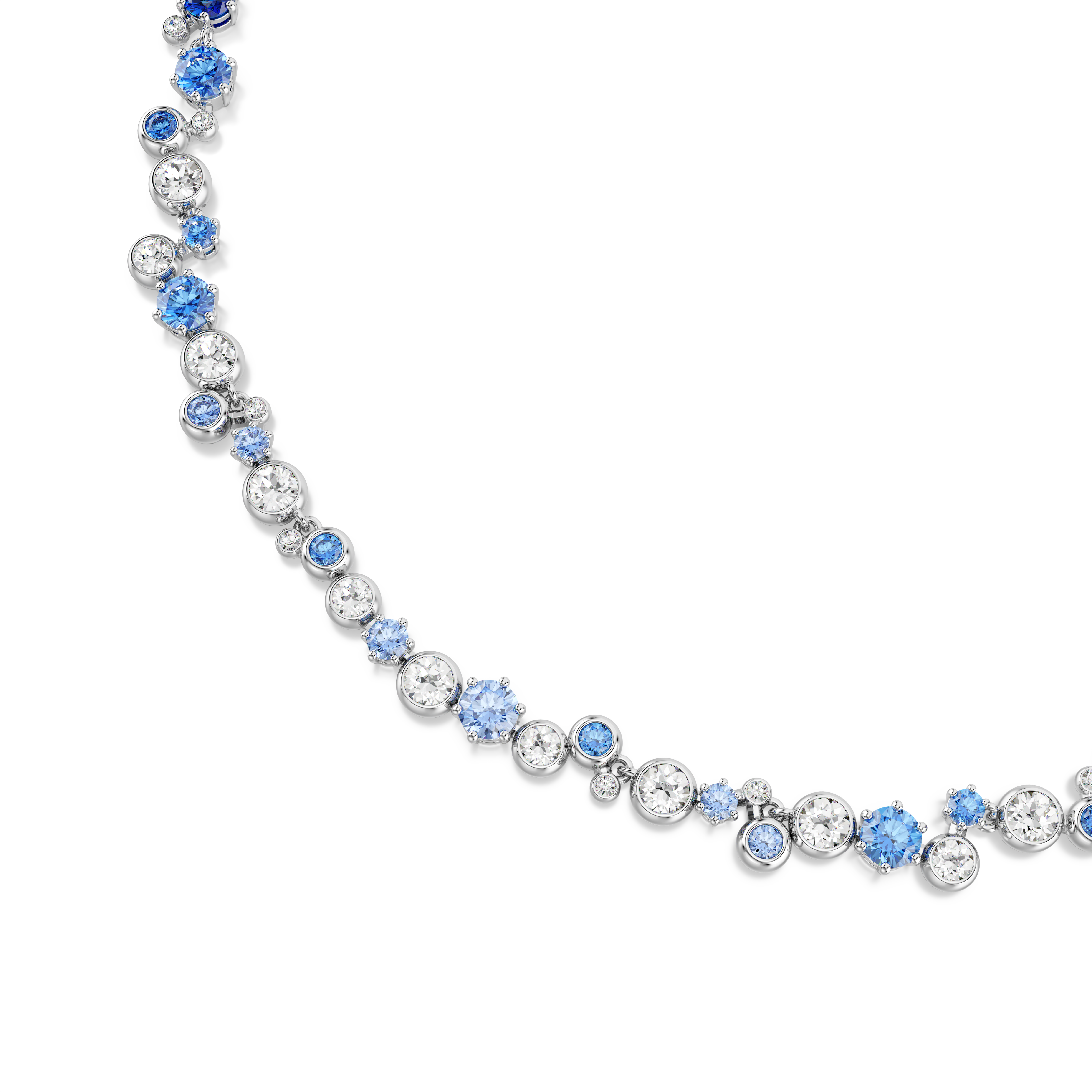 Constella Kolye, Karışık Kesim, Mavi, Rodyum Kaplama