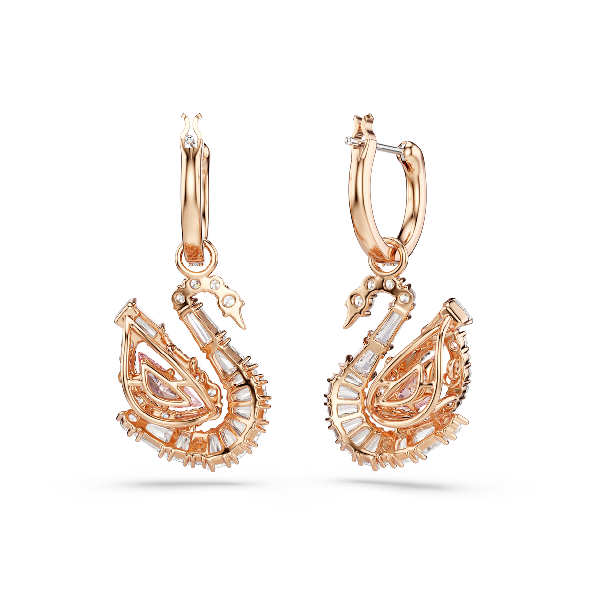 Swan Damla Küpe, Pavé, Kuğu, Pembe