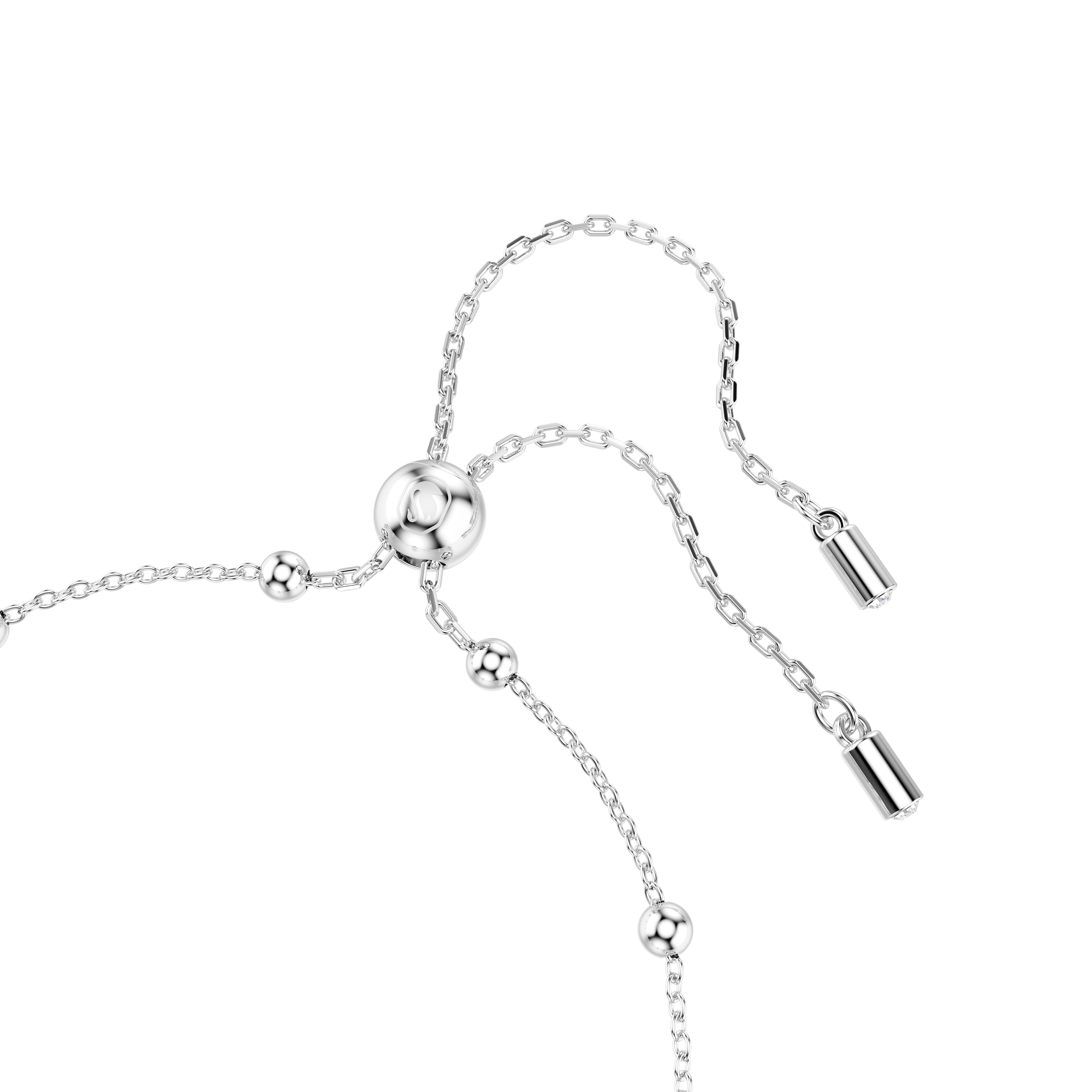 Una Angelic Bileklik, Yuvarlak Kesim, Beyaz, Rodyum Kaplama