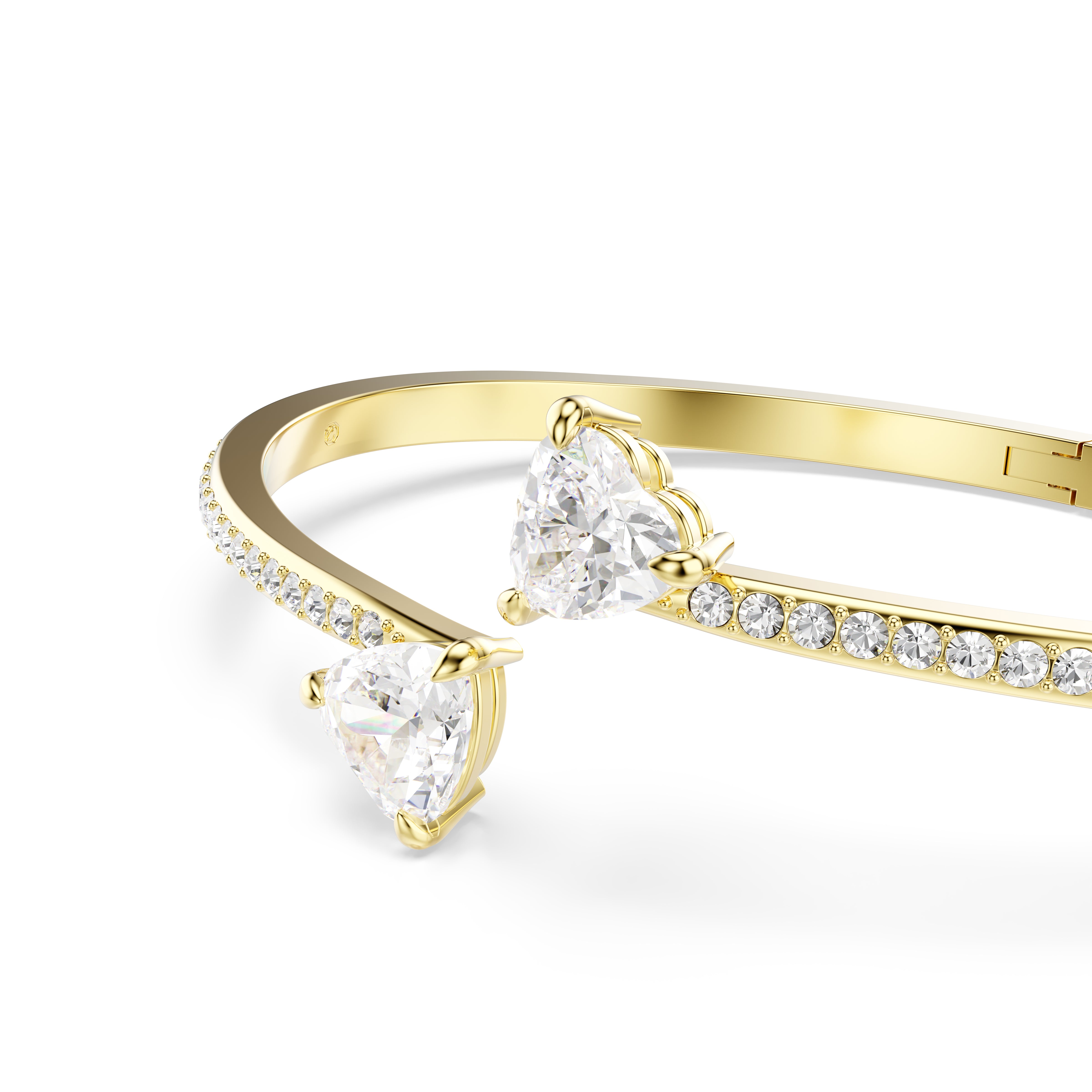 Mesmera Bileklik, Kalp, Beyaz, Altin Rengi Kaplama