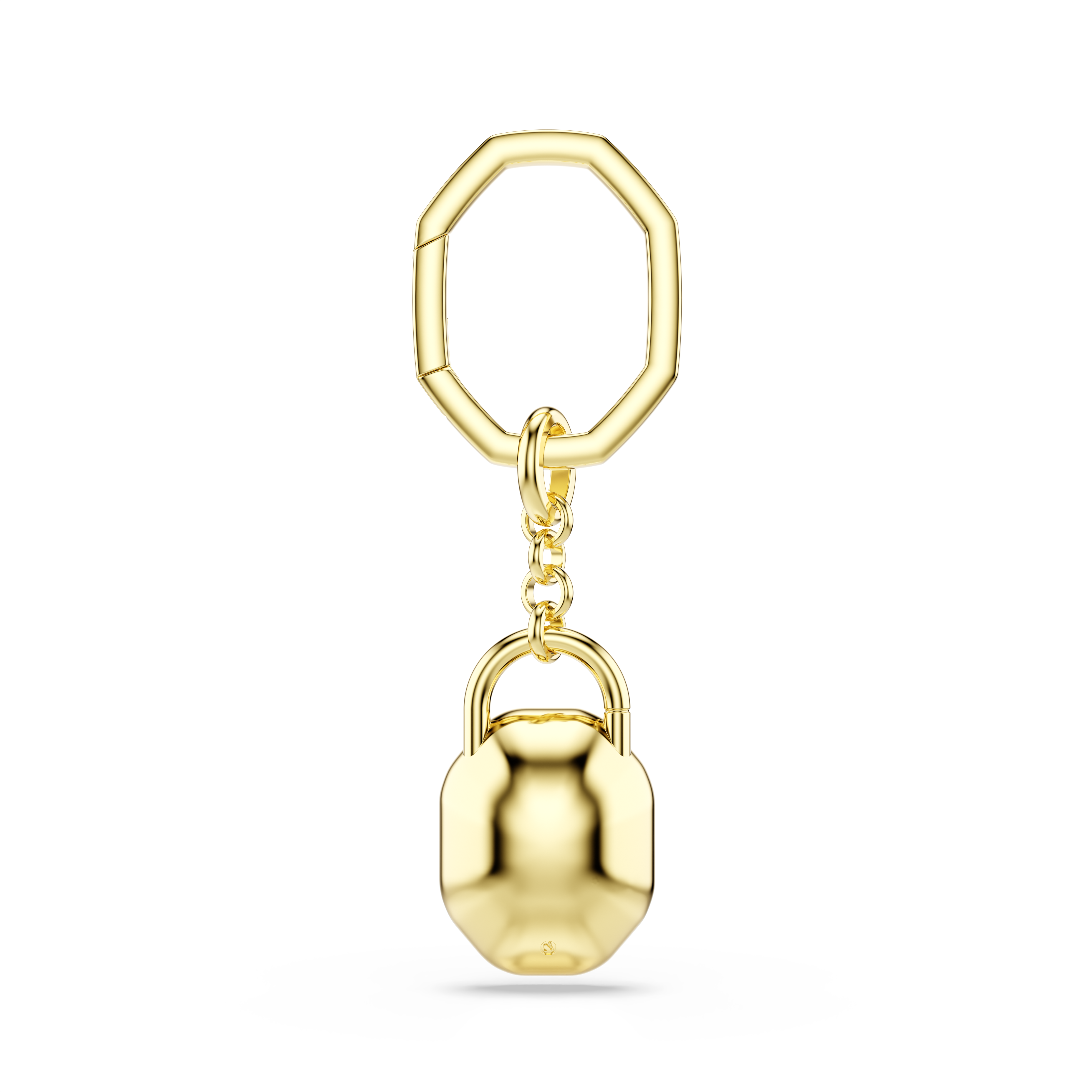 Symbolica Anahtarlık, Oval Kesim, Beyaz, Sarı Altın Rengi Kaplama