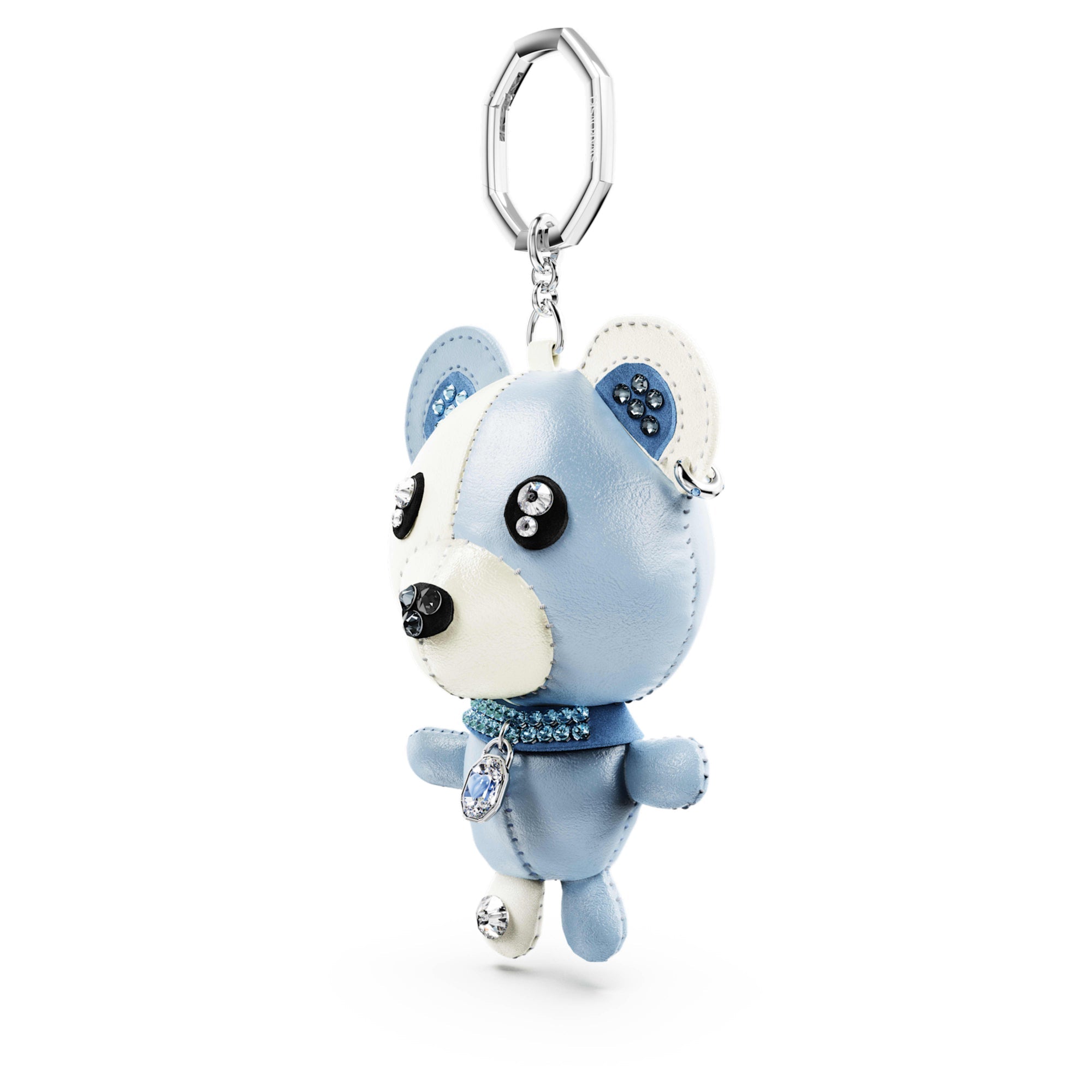 Teddy Çanta Charm'ı, Ayıcık, Mavi, Rodyum Kaplama