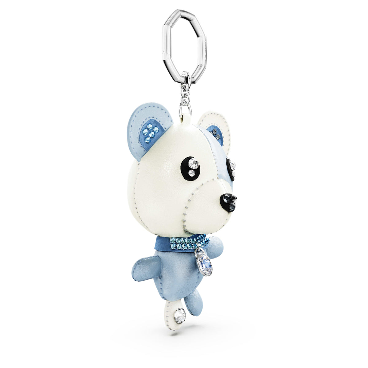 Teddy Çanta Charm'ı, Ayıcık, Mavi, Rodyum Kaplama