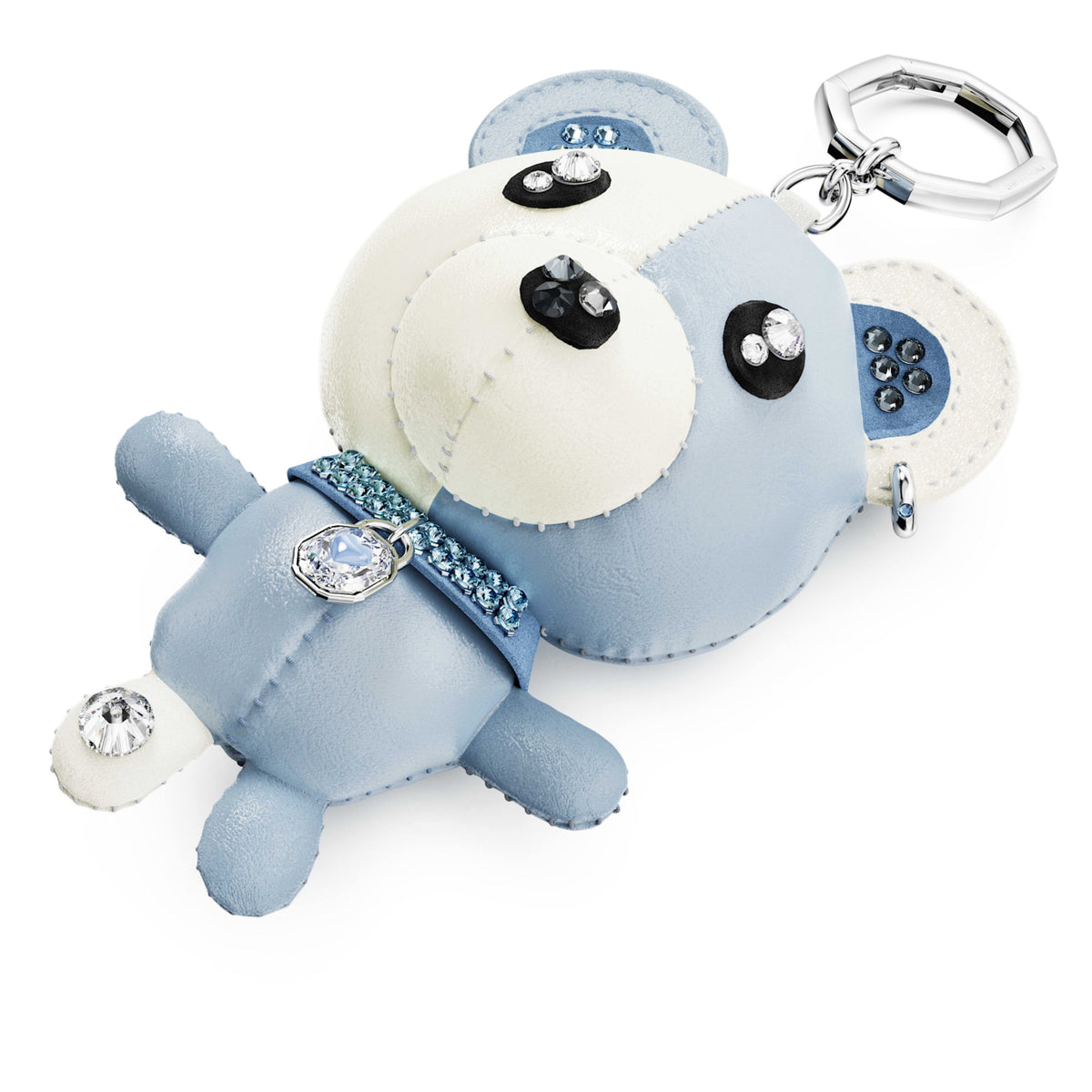 Teddy Çanta Charm'ı, Ayıcık, Mavi, Rodyum Kaplama