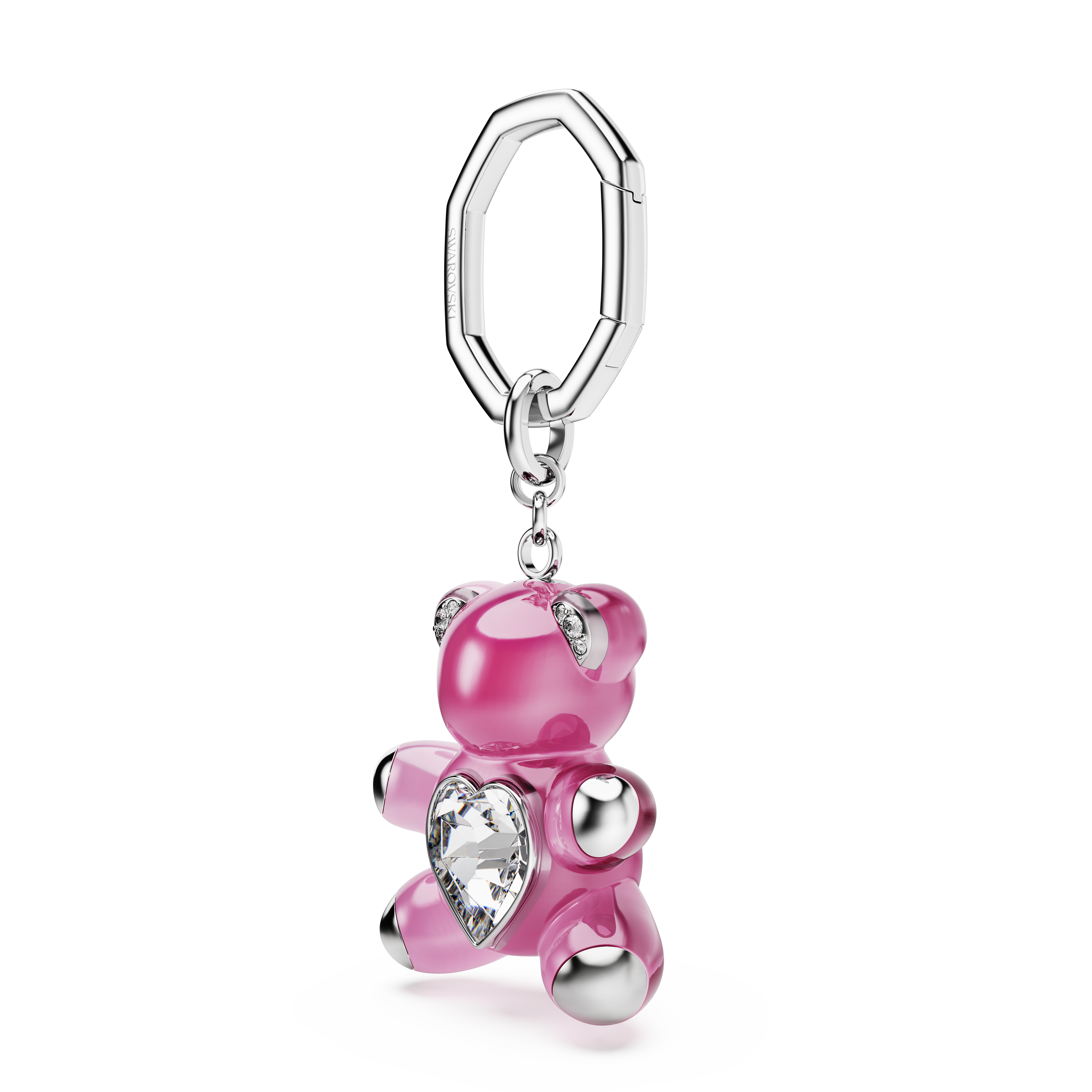 Teddy Anahtarlık, Ayıcık, Pembe, Rodyum Kaplama