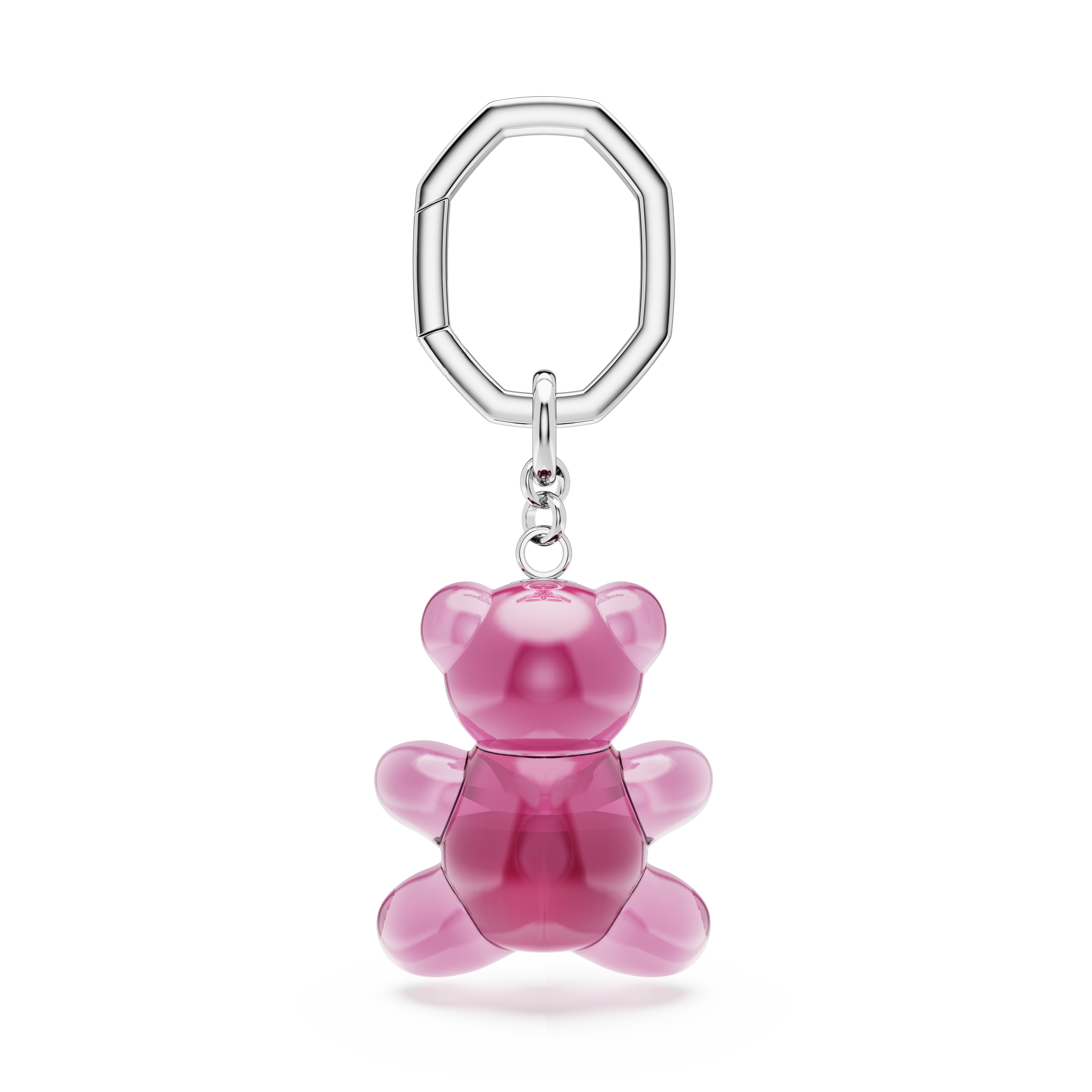 Teddy Anahtarlık, Ayıcık, Pembe, Rodyum Kaplama