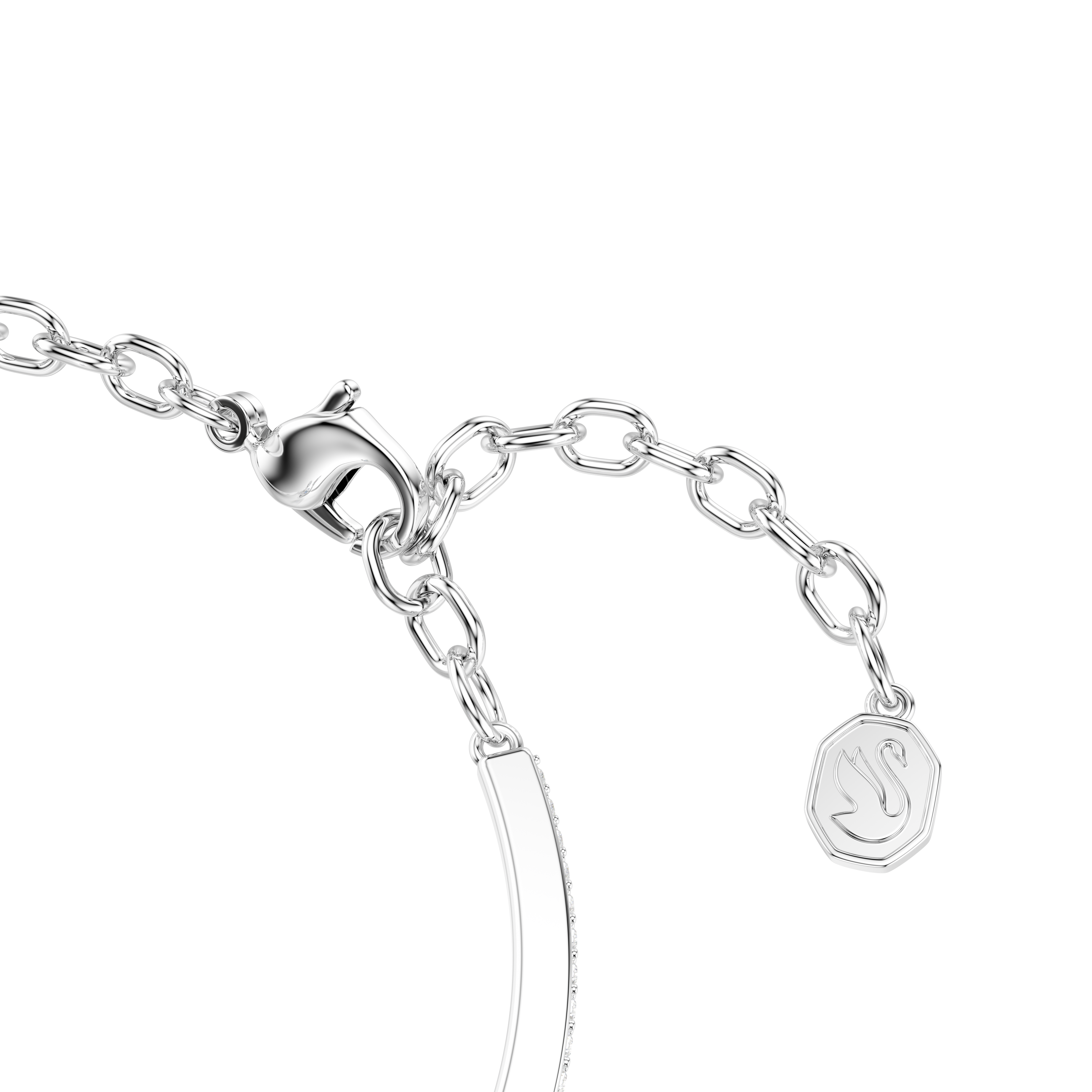 Symbolica Bangle Bileklik, Yuvarlak Kesim, At Nalı, Mavi, Rodyum Kaplama, M