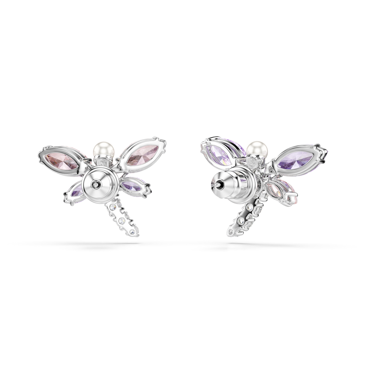 Ariana Grande x Swarovski Düğme Küpe, Karışık Kesim, Yusufçuk, Çok Renkli, Rodyum Kaplama