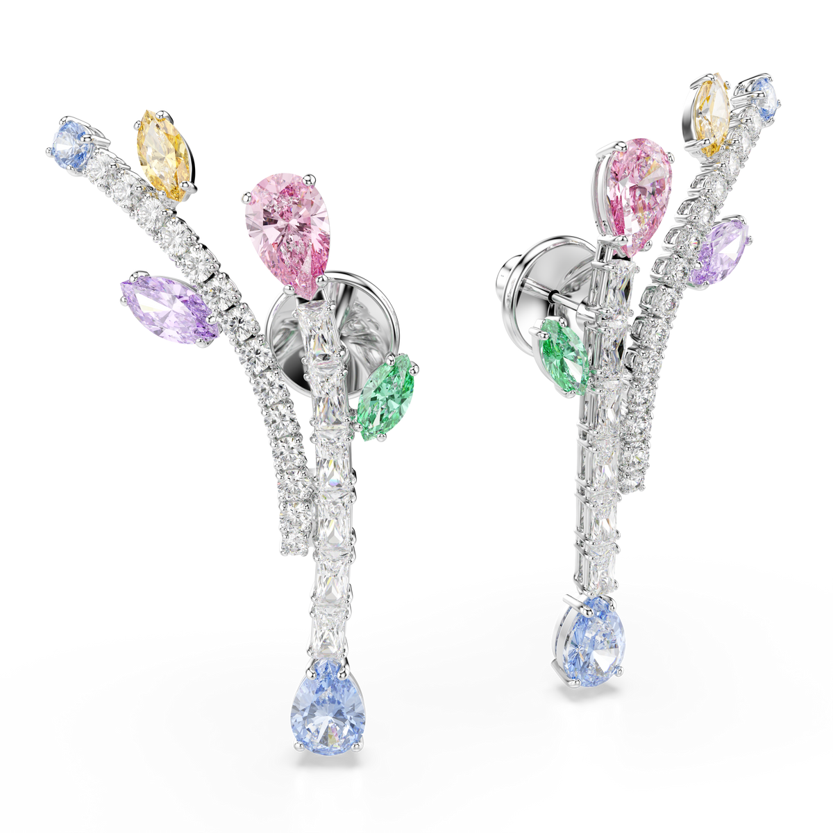 Ariana Grande x Swarovski Damla Küpe, Karışık Kesim, Çok Renkli, Rodyum Kaplama