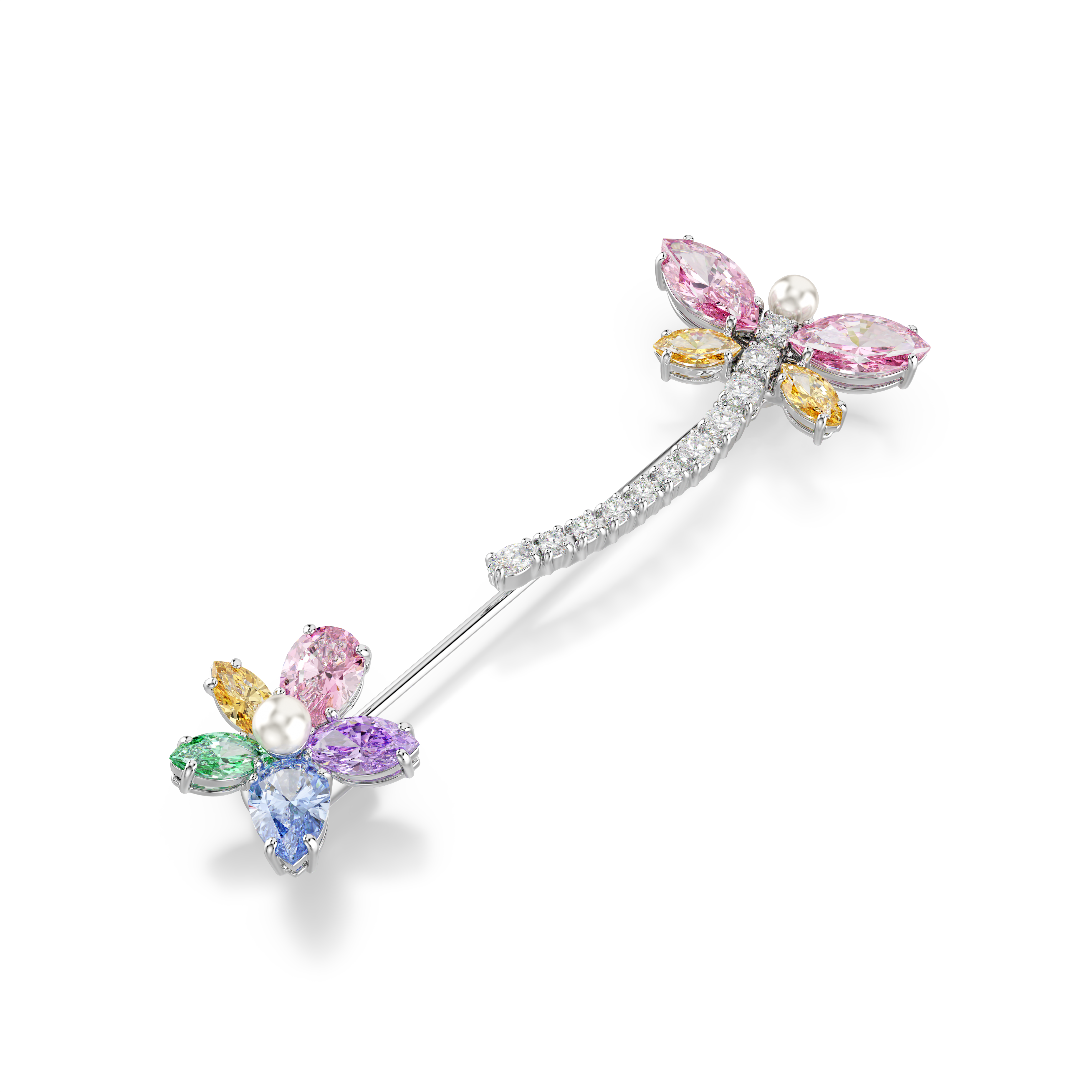 Ariana Grande x Swarovski Broş, Karışık Kesim, Yusufçuk, Çok Renkli, Rodyum Kaplama