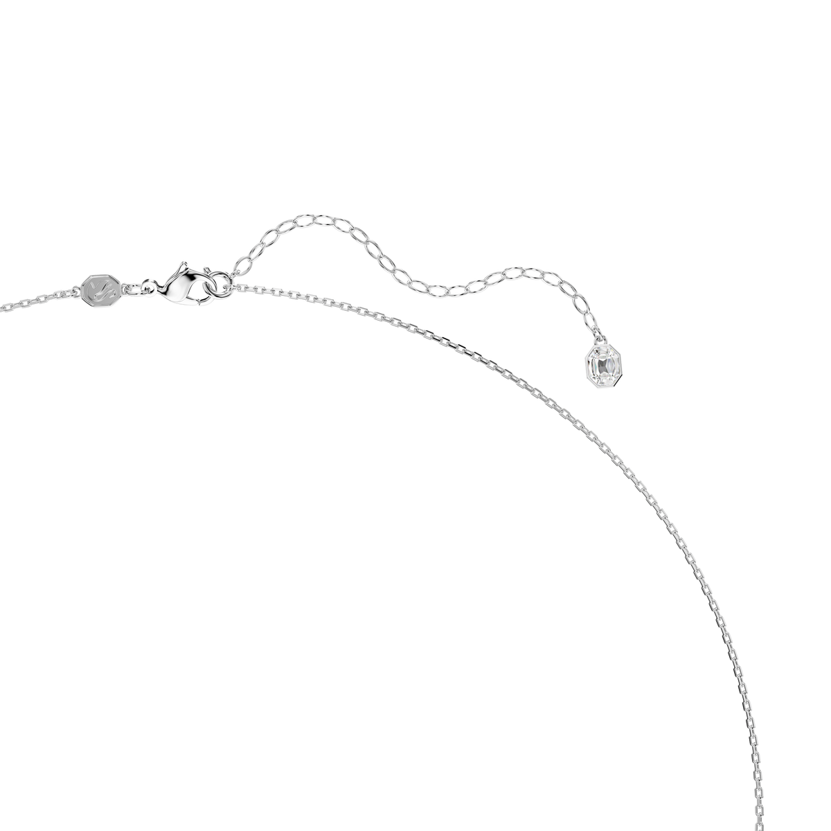 Ariana Grande x Swarovski Zincir Kolye Ve Broş, Kristal İnci, Karışık Kesim, Yusufçuk, Beyaz, Rodyum Kaplama