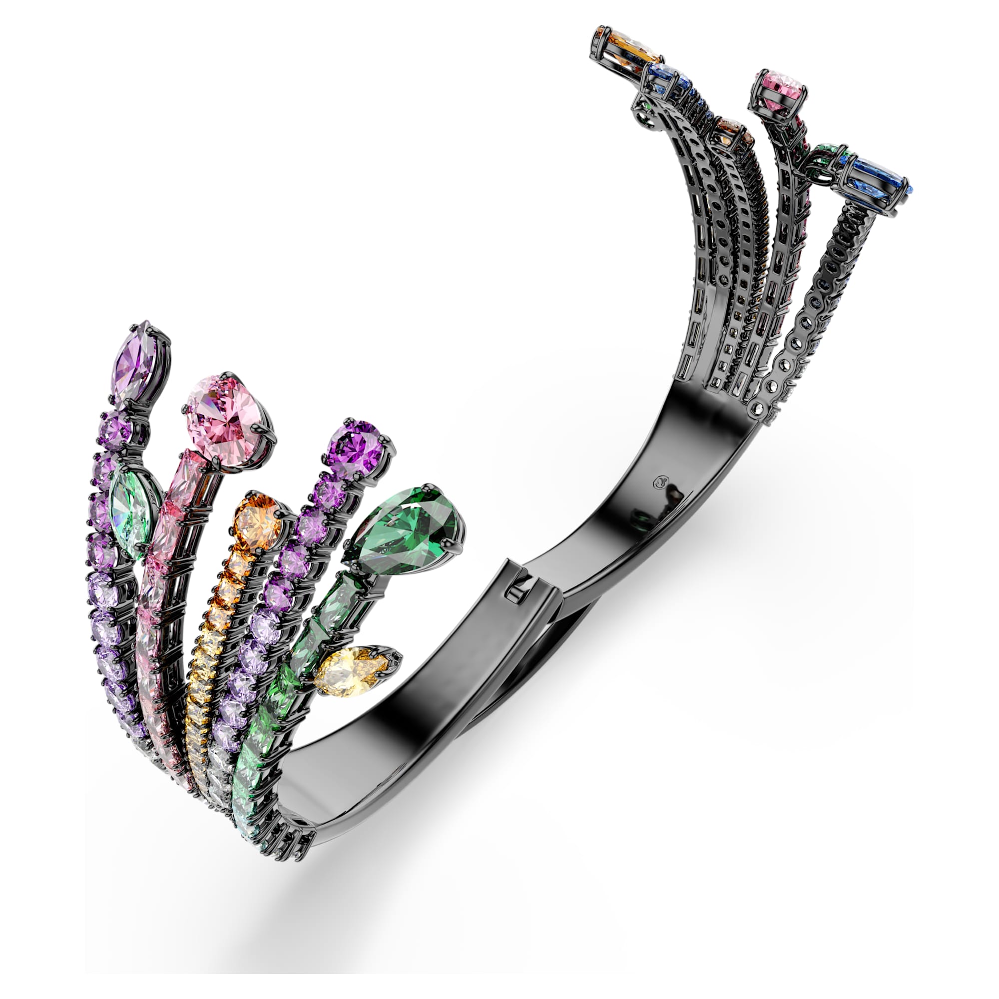 Matrix Bangle Bileklik, Karışık Kesim, Buket, Çok Renkli, Rutenyum Kaplama, S