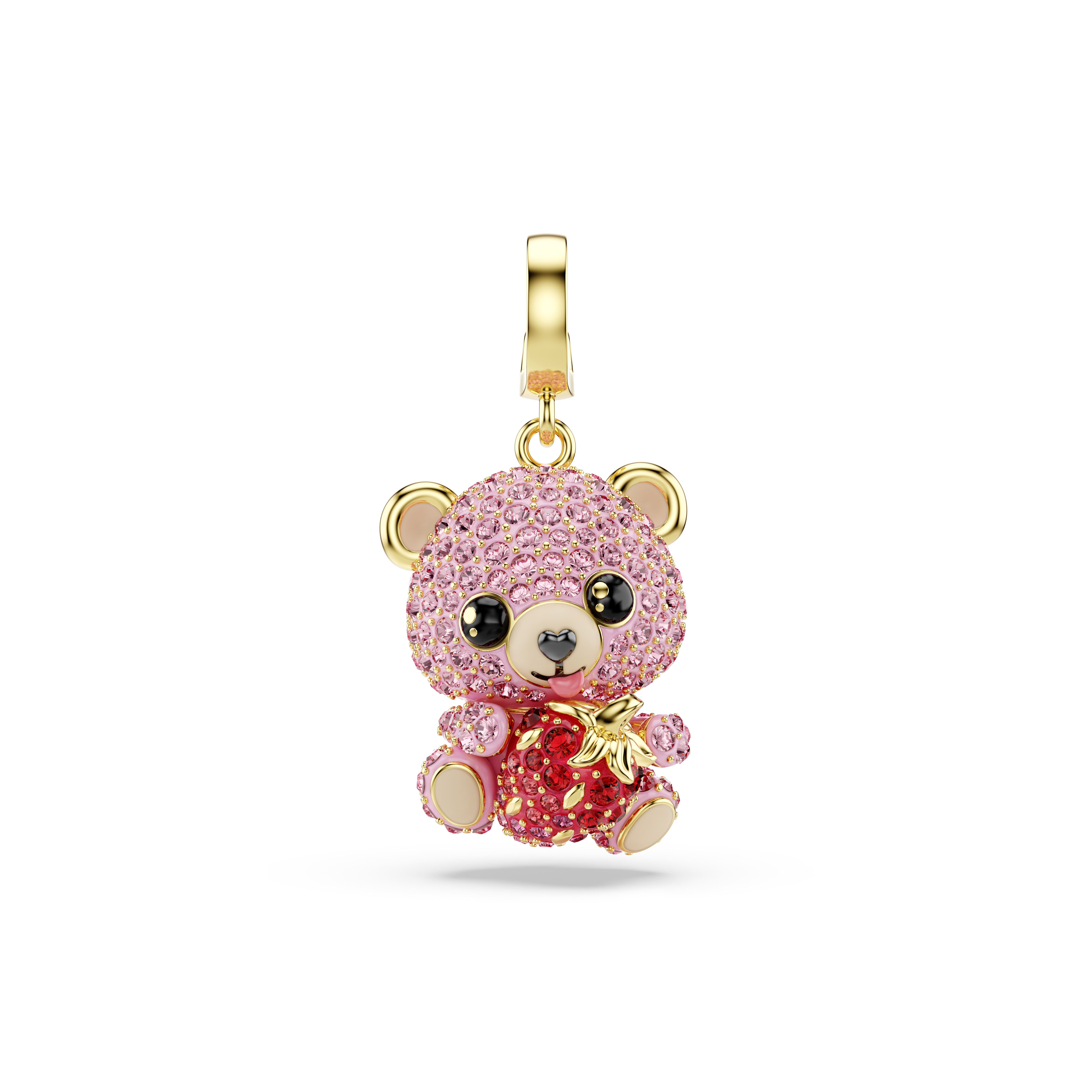 Idyllia Charm, Karışık Kesim, Ayıcık, Pembe, Sarı Altın Rengi Kaplama