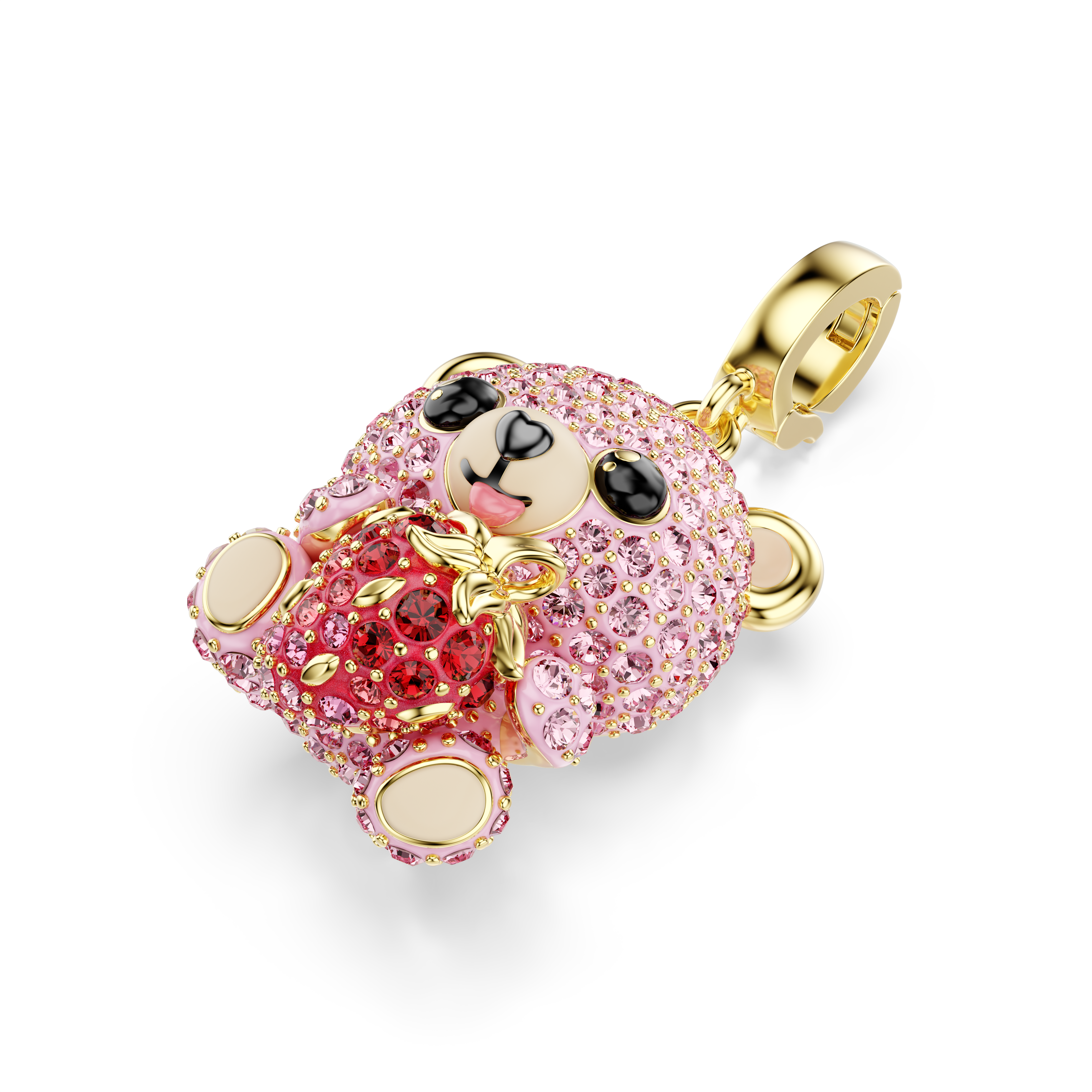 Idyllia Charm, Karışık Kesim, Ayıcık, Pembe, Sarı Altın Rengi Kaplama