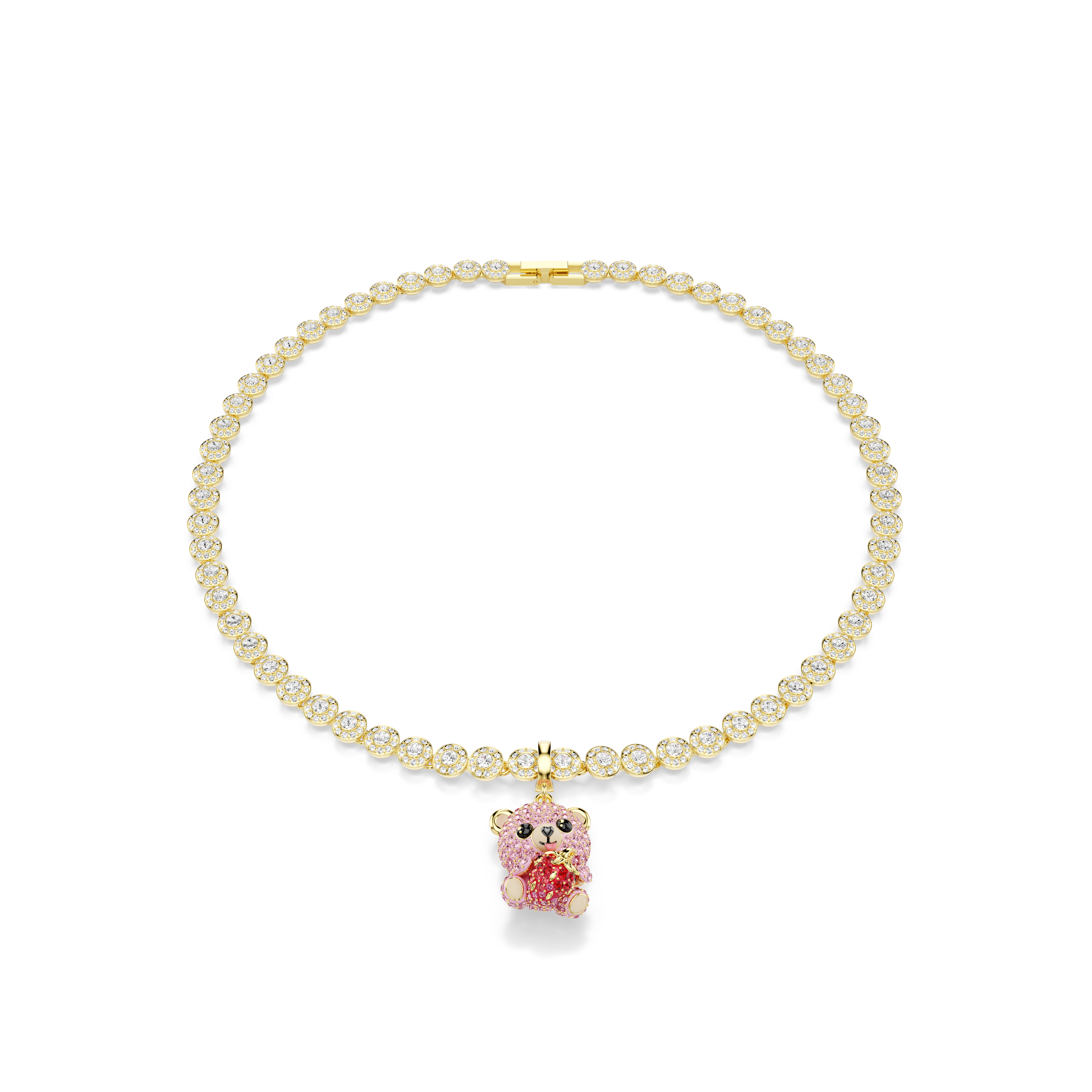 Idyllia Charm, Karışık Kesim, Ayıcık, Pembe, Sarı Altın Rengi Kaplama