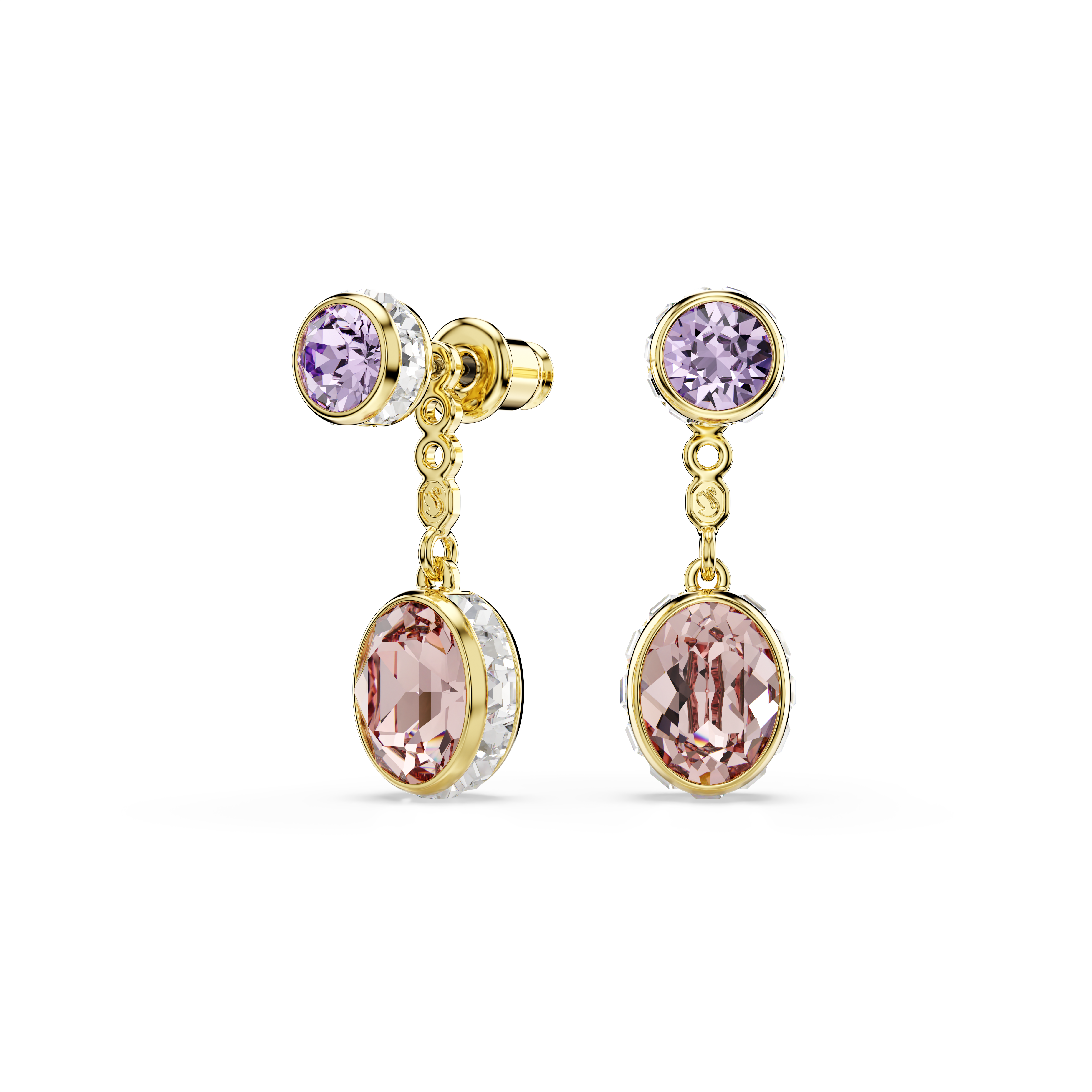 Chroma Damla Küpe, Karişik Kesim, Çok Renkli, Sari Altin Rengi Kaplama