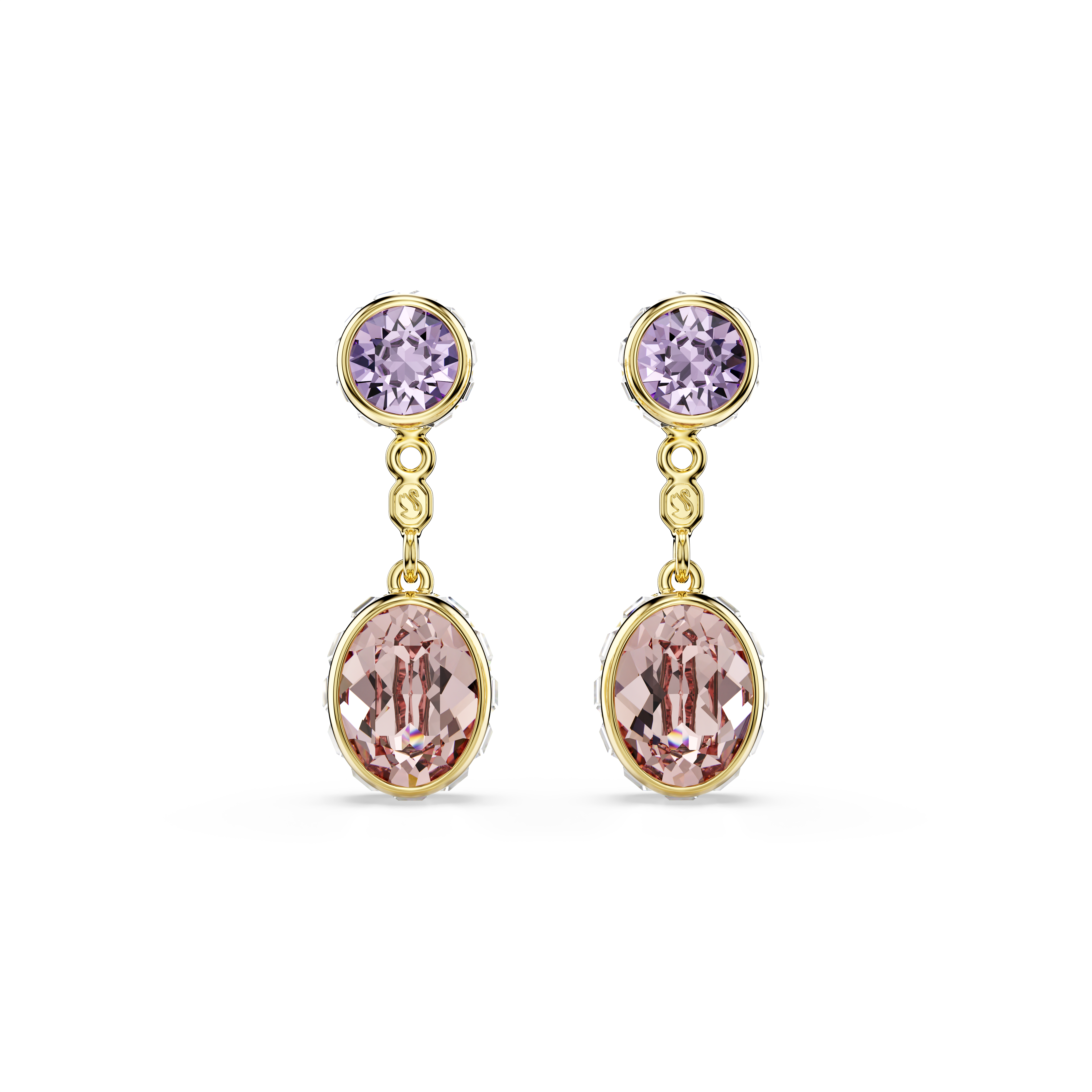 Chroma Damla Küpe, Karişik Kesim, Çok Renkli, Sari Altin Rengi Kaplama