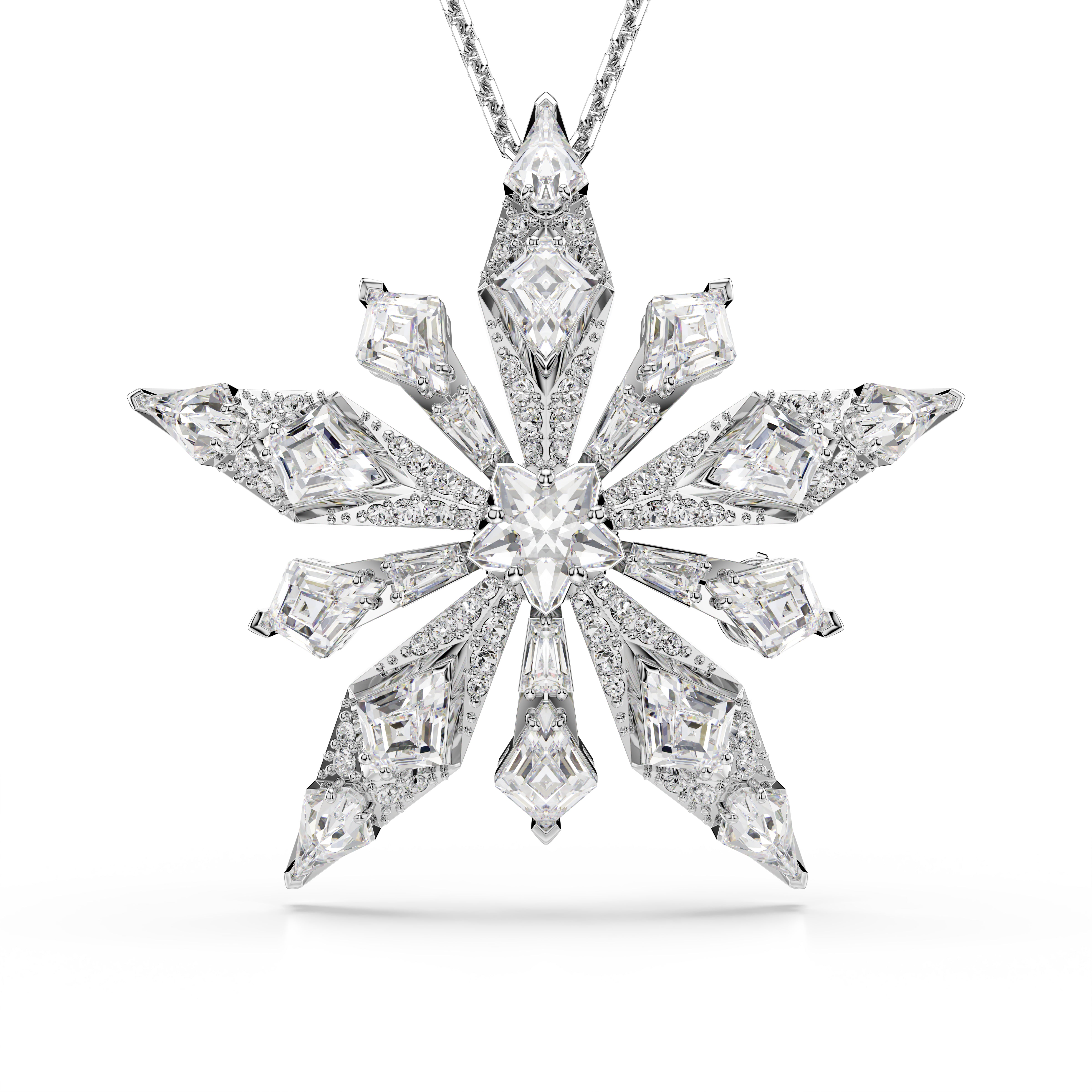 Idyllia Kolye Ve Broş, Yildiz, Beyaz, Rodyum Kaplama