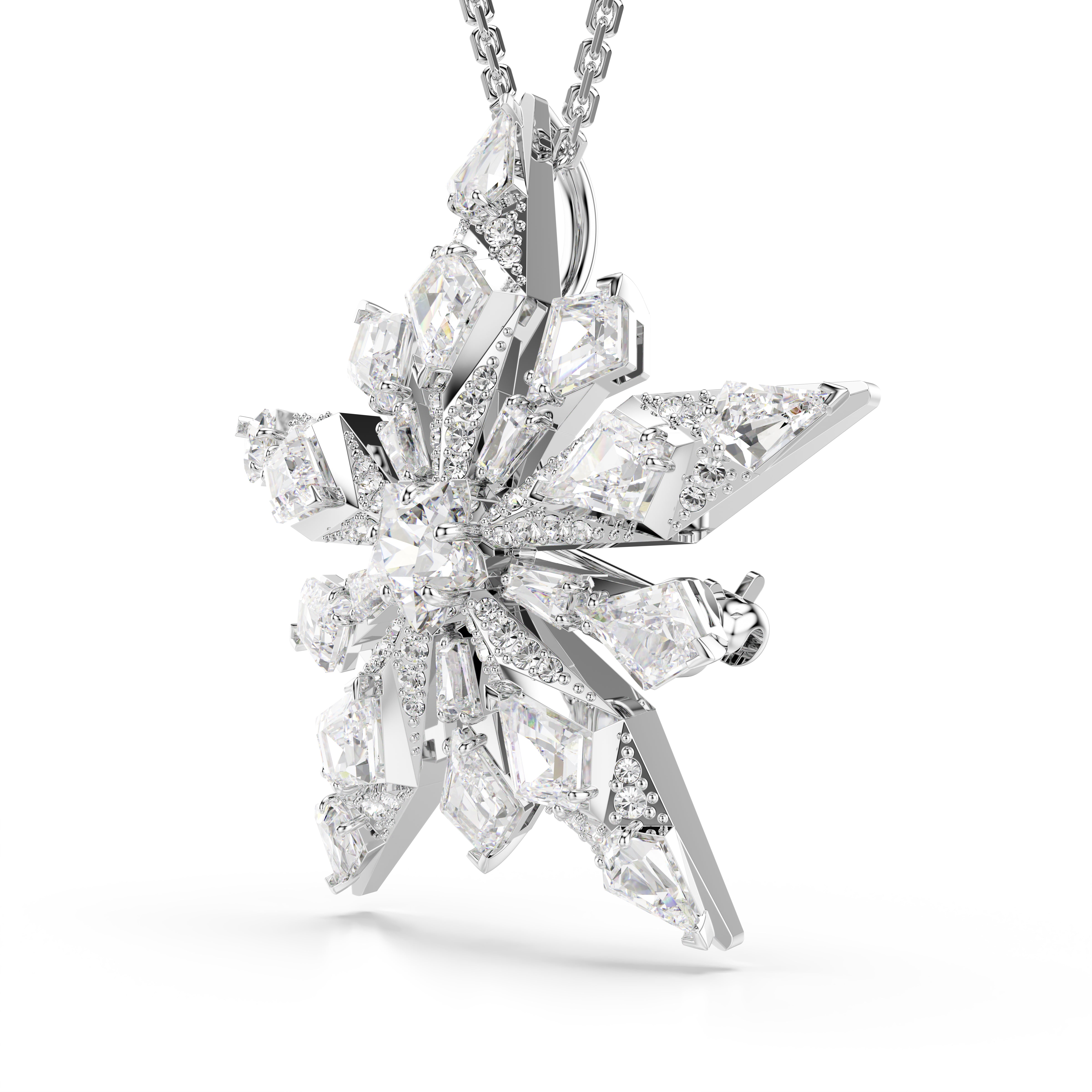 Idyllia Kolye Ve Broş, Yildiz, Beyaz, Rodyum Kaplama