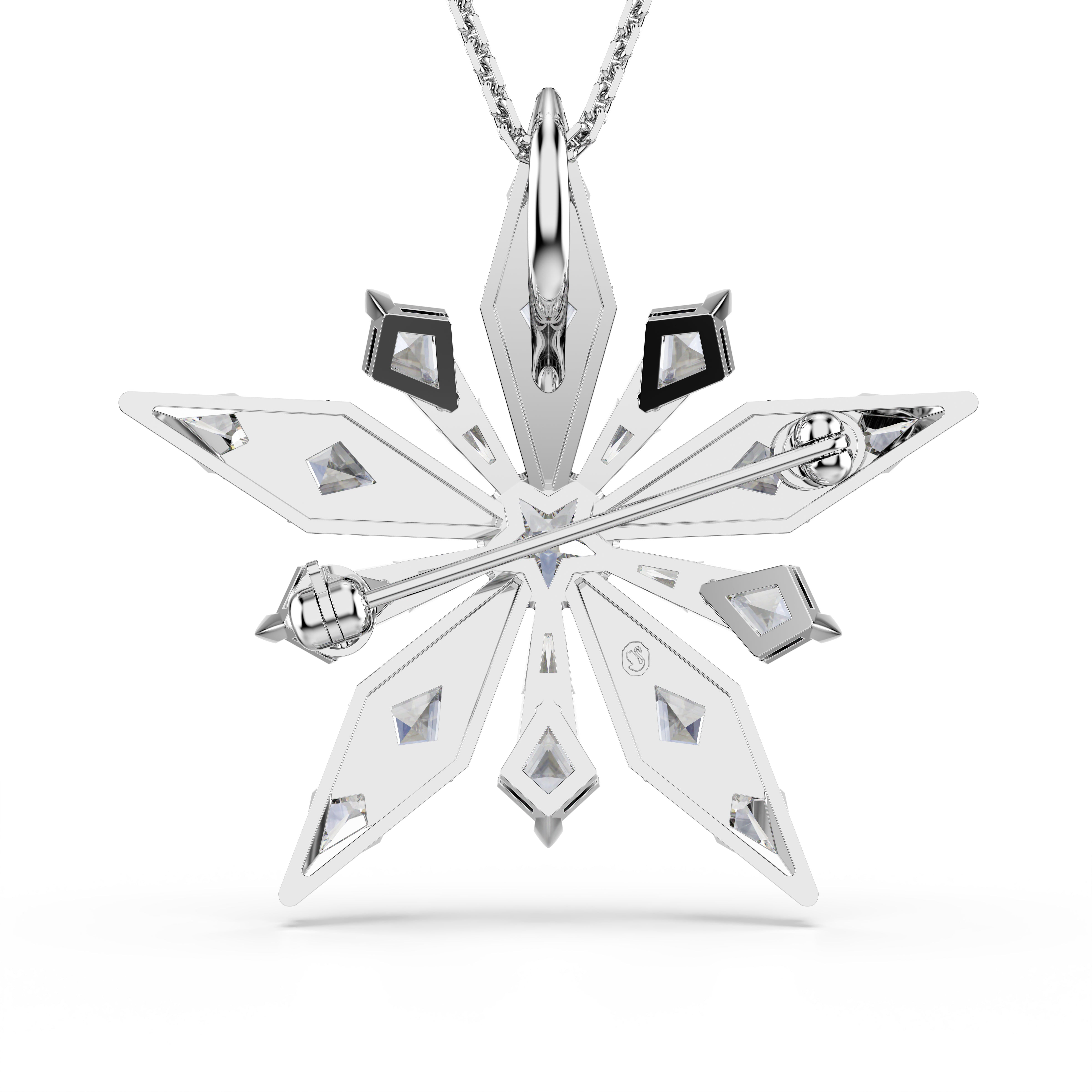 Idyllia Kolye Ve Broş, Yildiz, Beyaz, Rodyum Kaplama