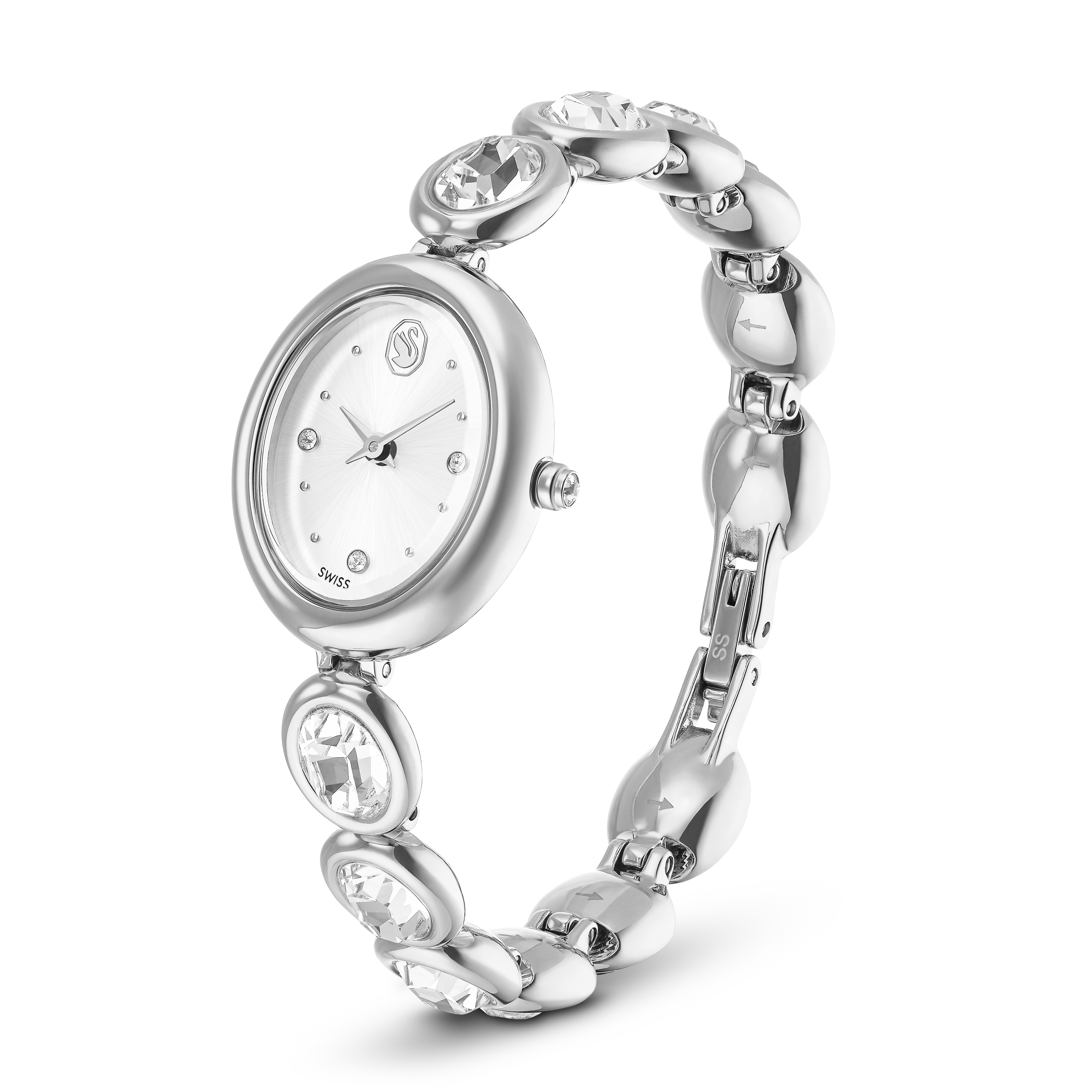 Imber Oval Saat, İsviçre Üretimi, Metal Bileklik, Gümüş Rengi, Paslanmaz Çelik