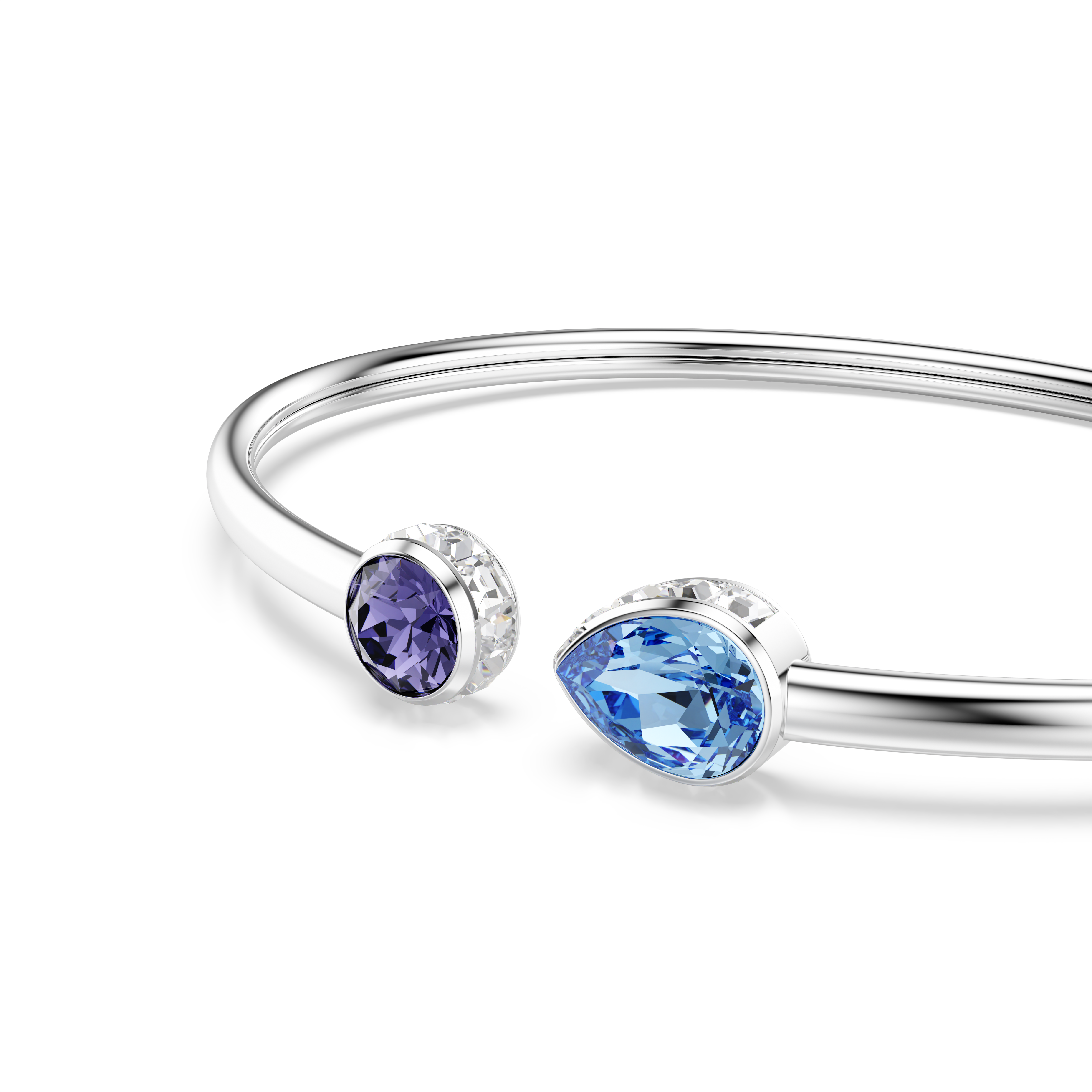 Chroma Bangle Bileklik, Karışık Kesim, Çok Renkli, Rodyum Kaplama