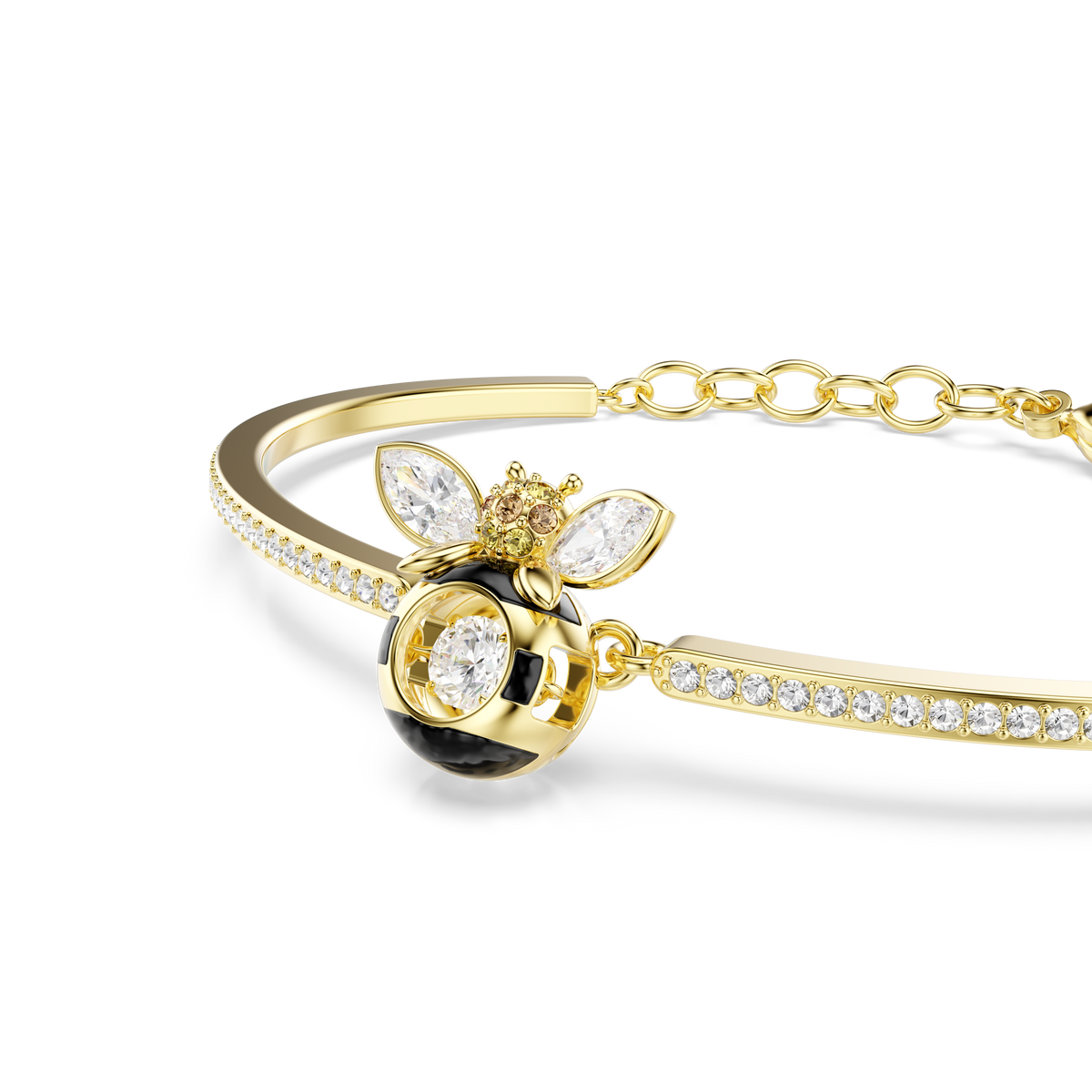 Idyllia Bangle Bileklik, Karışık Kesim, Arı, Çok Renkli, Sarı Altın Rengi Kaplama