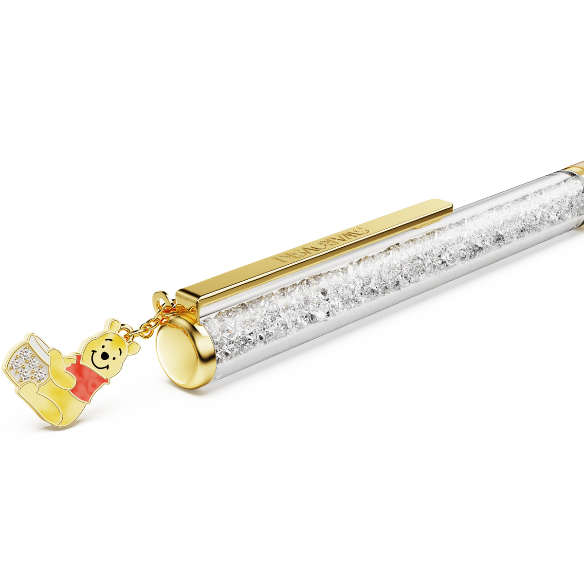 Crystalline Tükenmez Kalem, Winnie The Pooh, Sarı Lakeli, Sarı Altın Rengi Kaplama