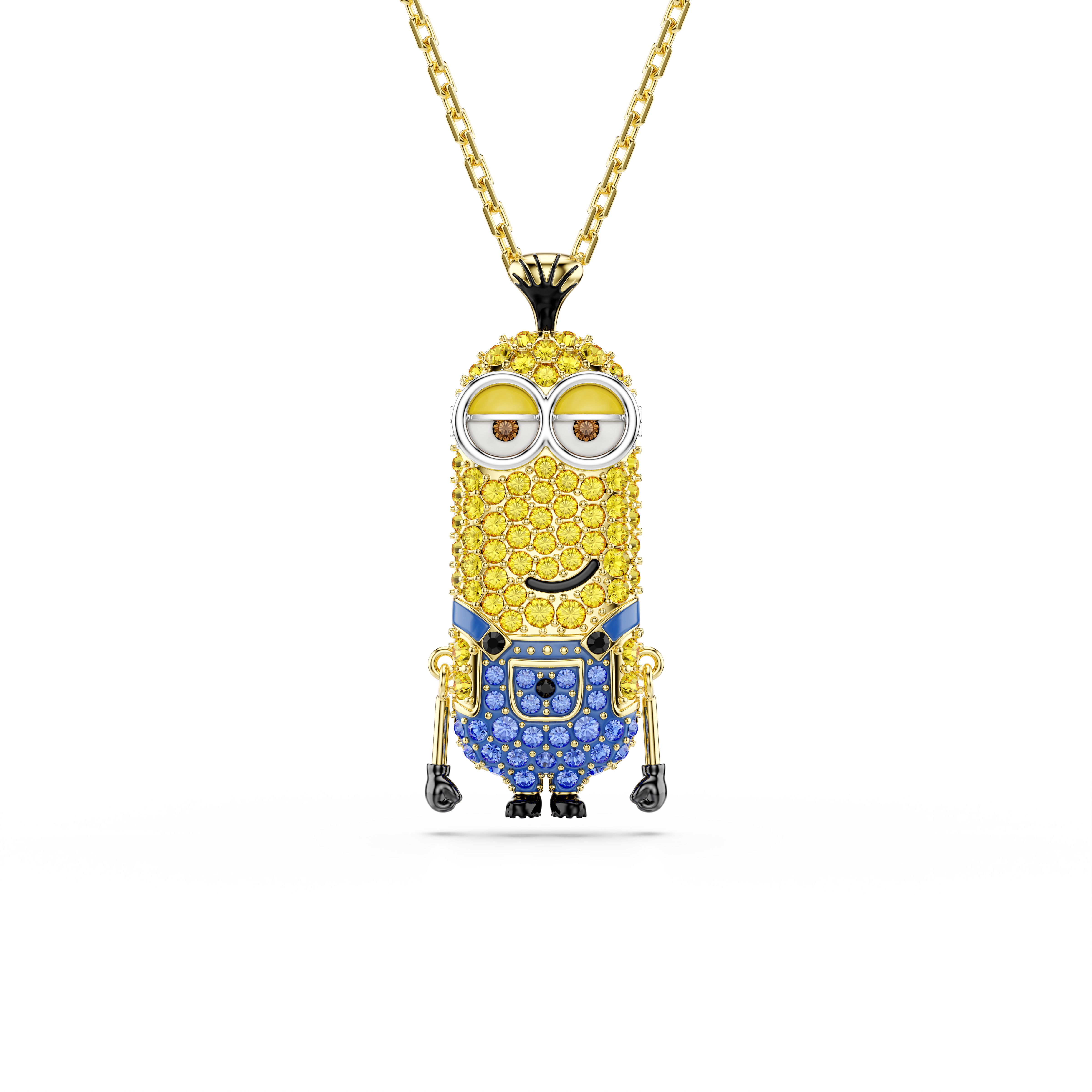 Minions Kevin Kolye, Pave, Çok Renkli, Sarı Altın Rengi Kaplama