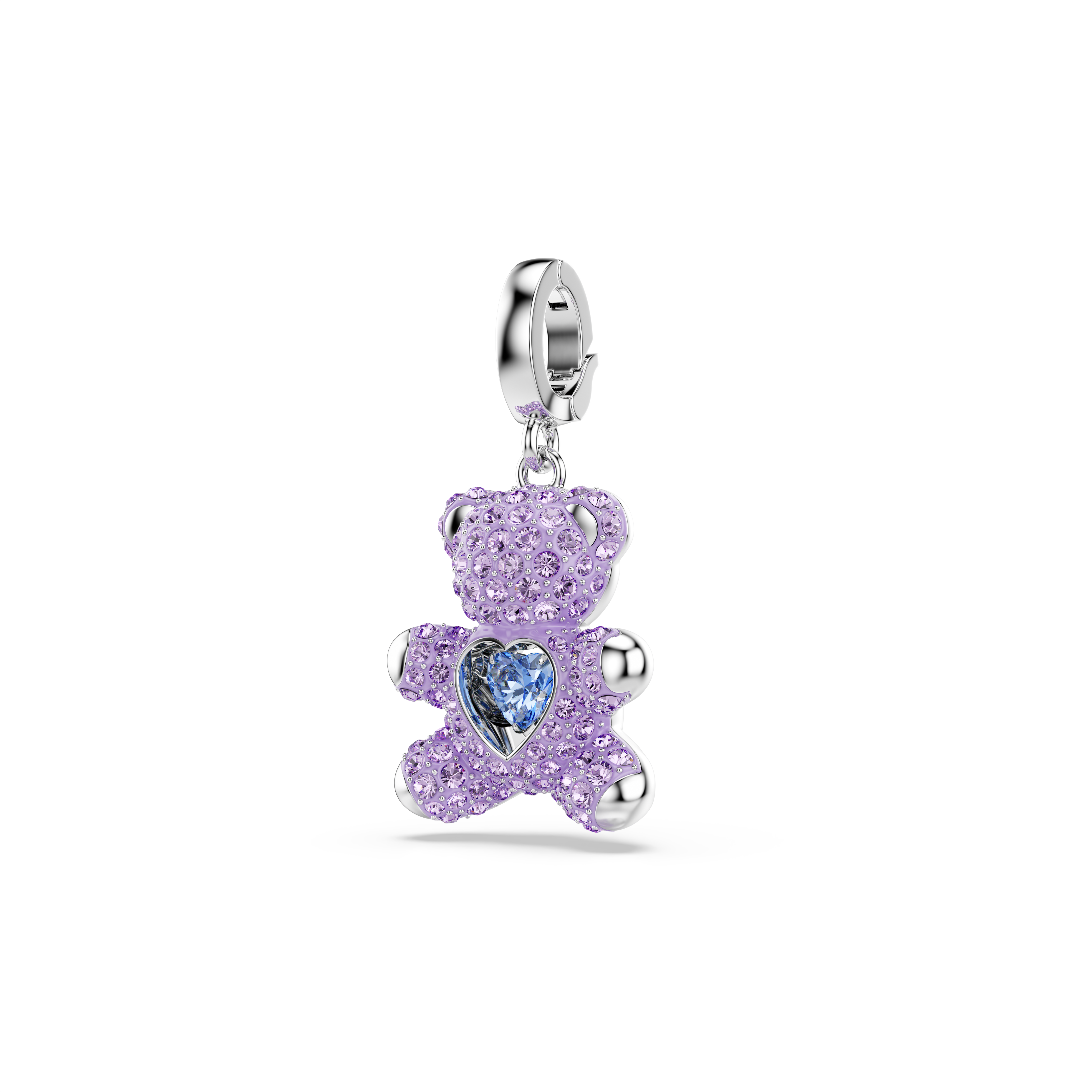 Idyllia Charm, Karışık Kesim, Ayıcık, Mor, Rodyum Kaplama