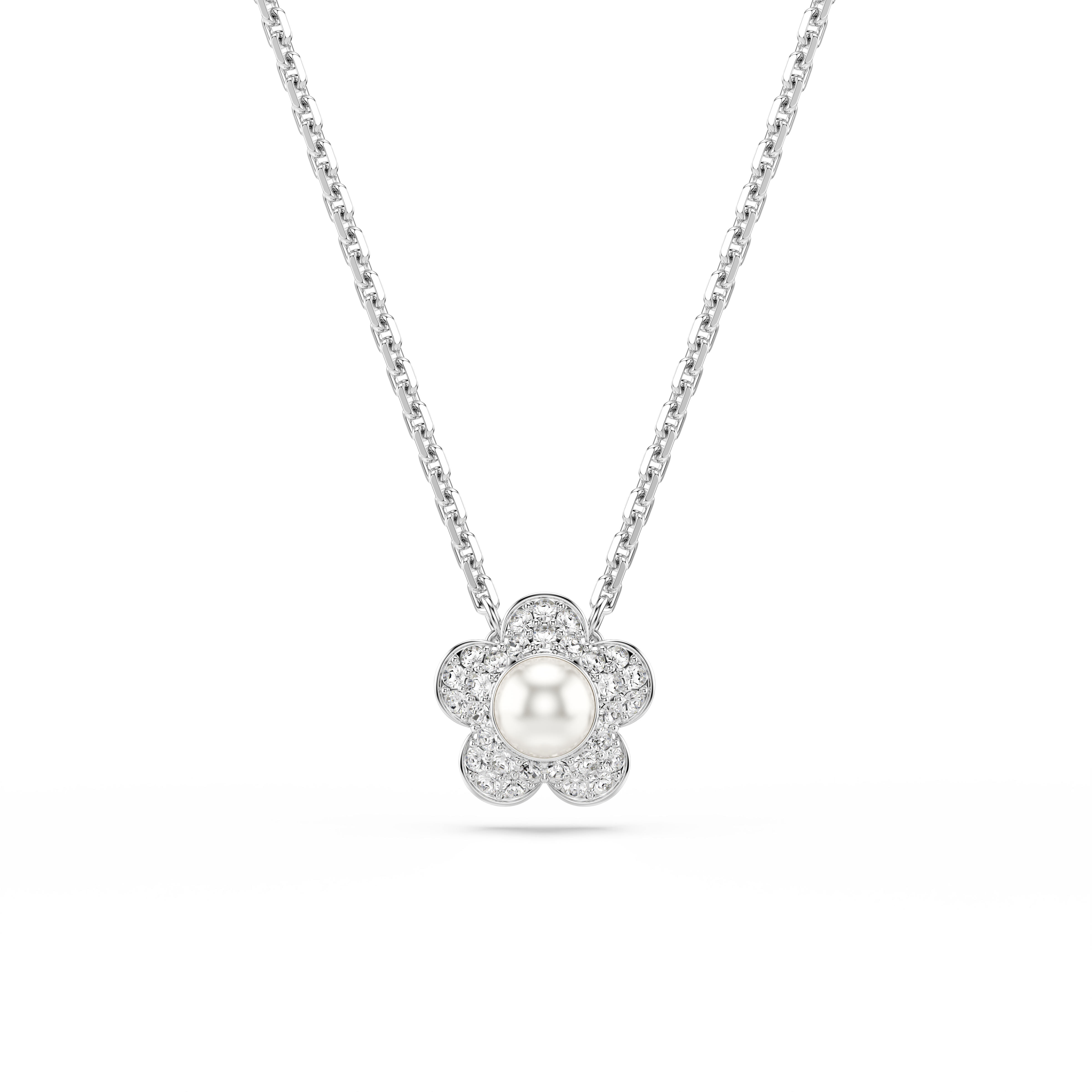 Ariana Grande x Swarovski Set, Kristal İnci, Yuvarlak Kesim, Çiçek, Beyaz, Rodyum Kaplama