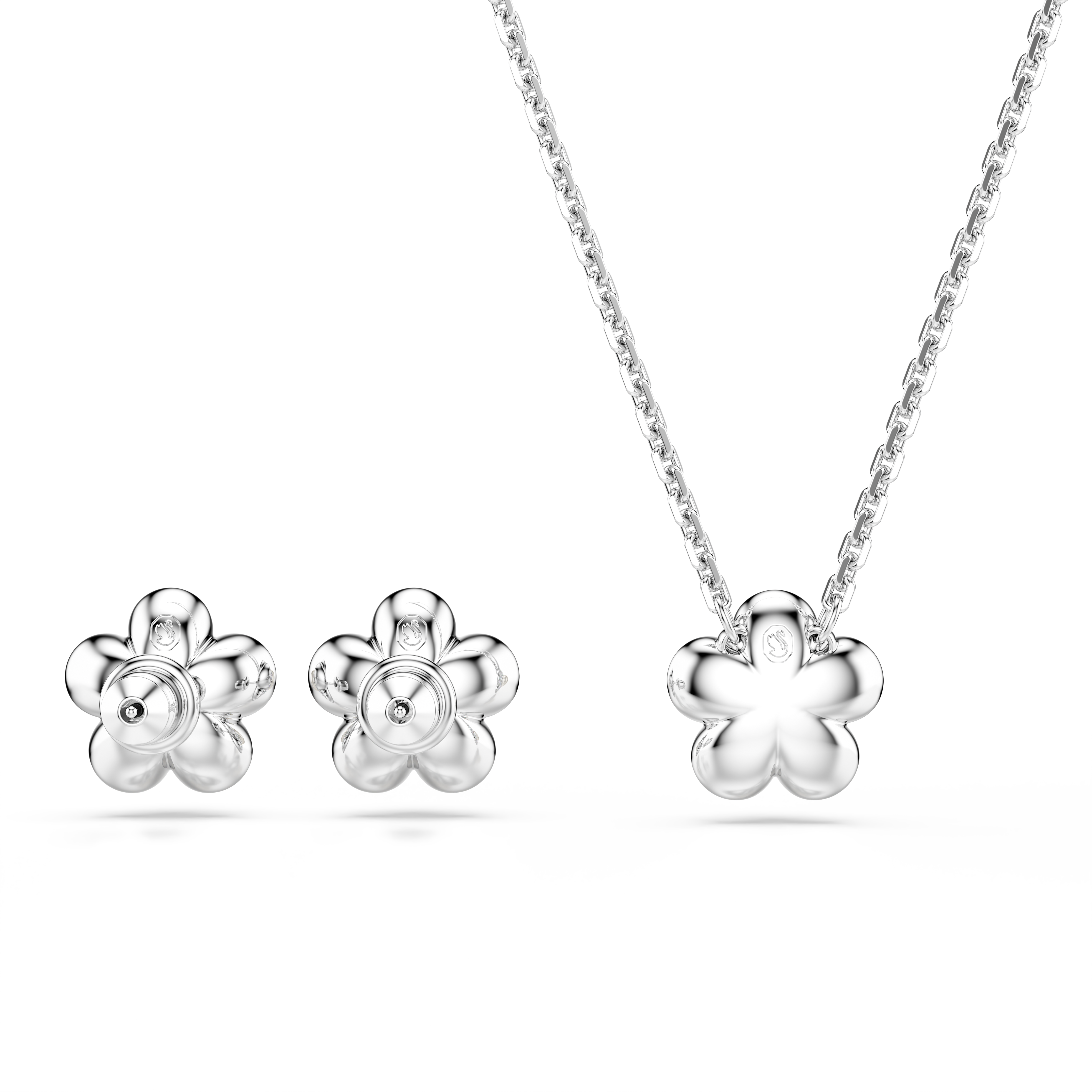 Ariana Grande x Swarovski Set, Kristal İnci, Yuvarlak Kesim, Çiçek, Beyaz, Rodyum Kaplama