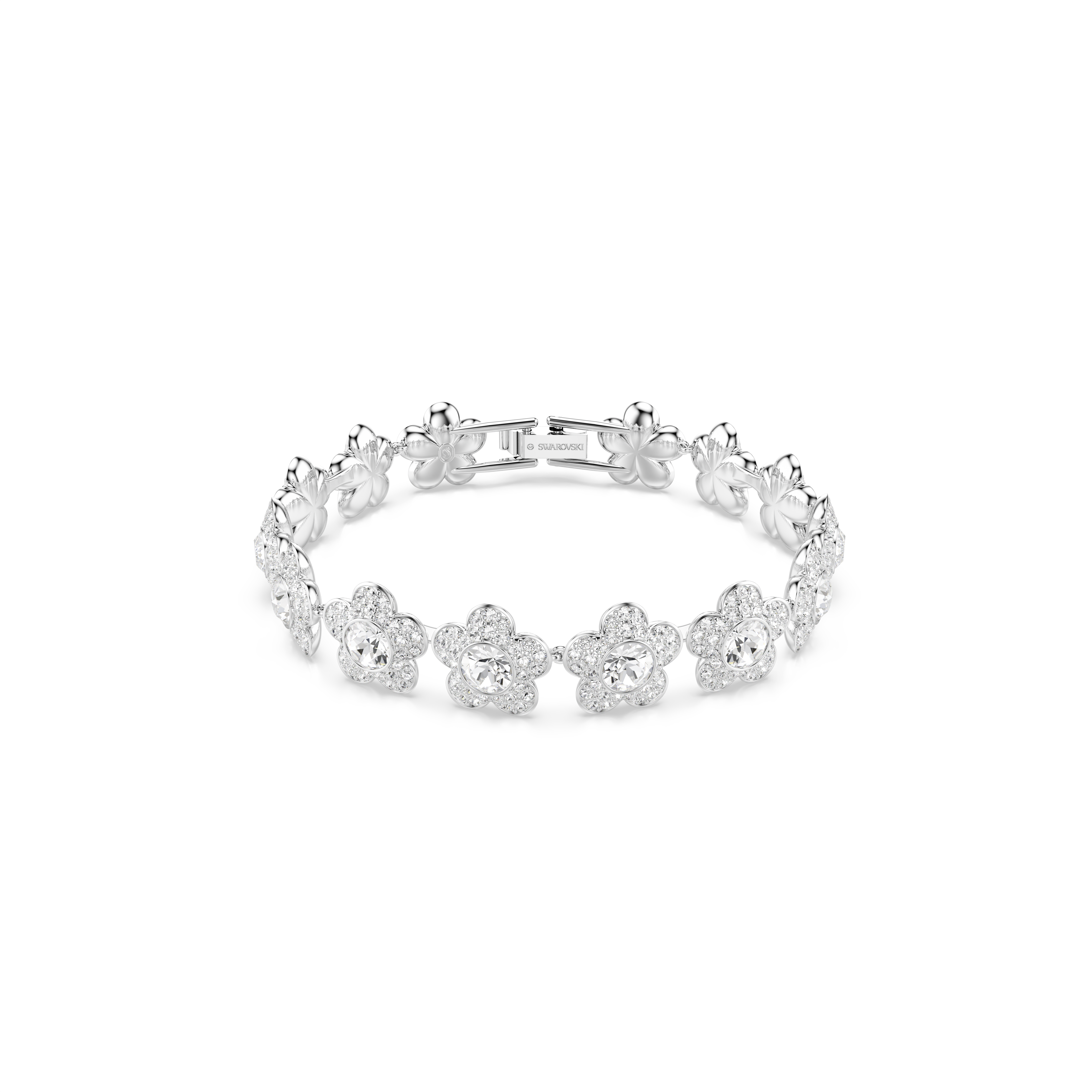 Ariana Grande x Swarovski Bileklik, Yuvarlak Kesim, Çiçek, Beyaz, Rodyum Kaplama