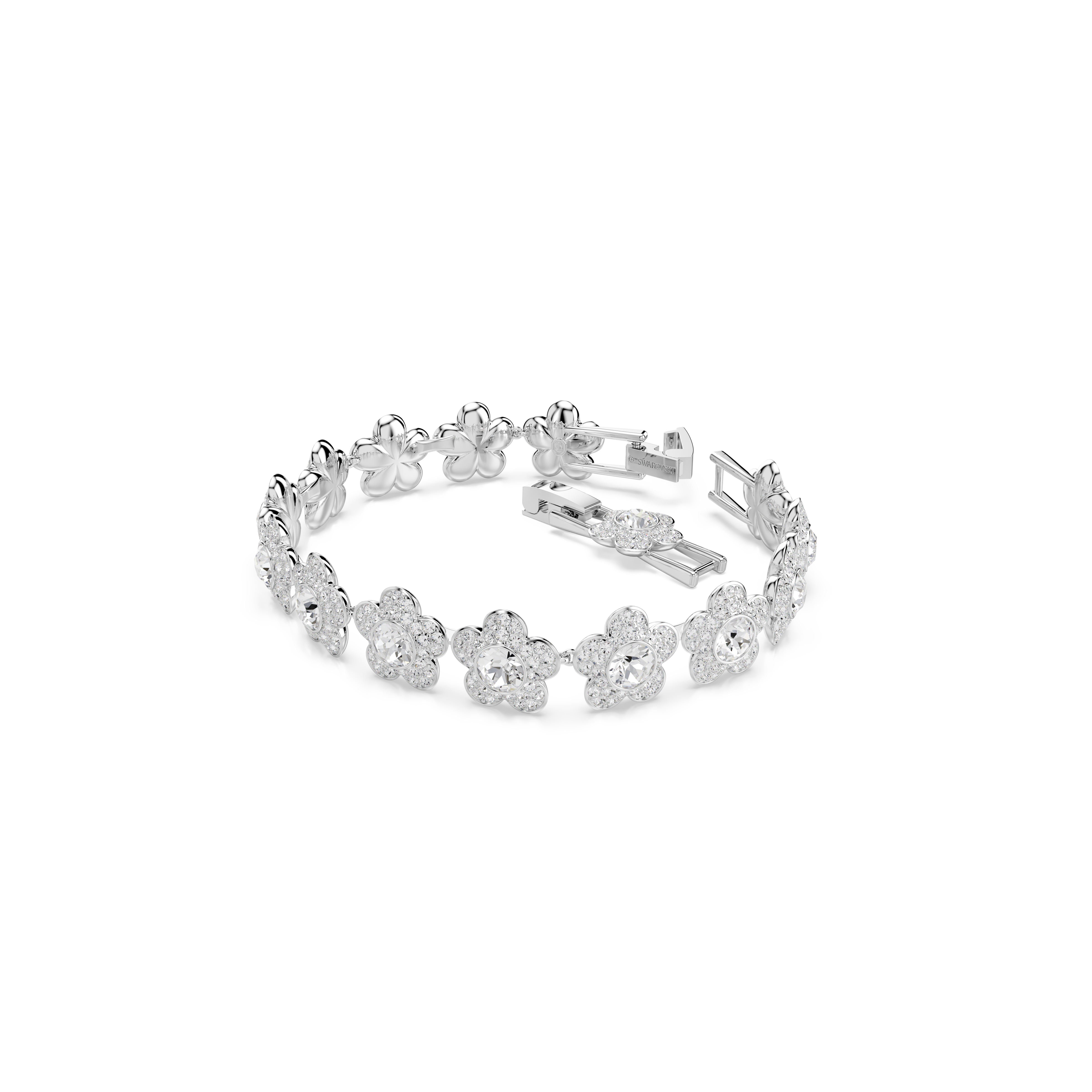 Ariana Grande x Swarovski Bileklik, Yuvarlak Kesim, Çiçek, Beyaz, Rodyum Kaplama