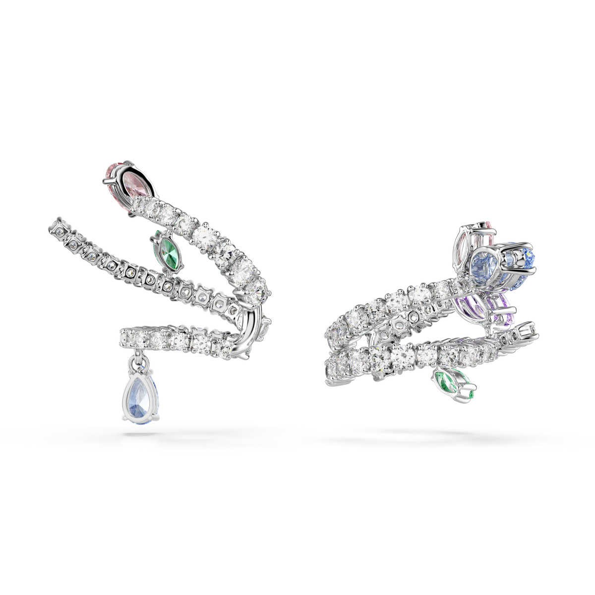 Ariana Grande x Swarovski Kelepçe Küpe, Karışık Kesim, Çok Renkli, Rodyum Kaplama