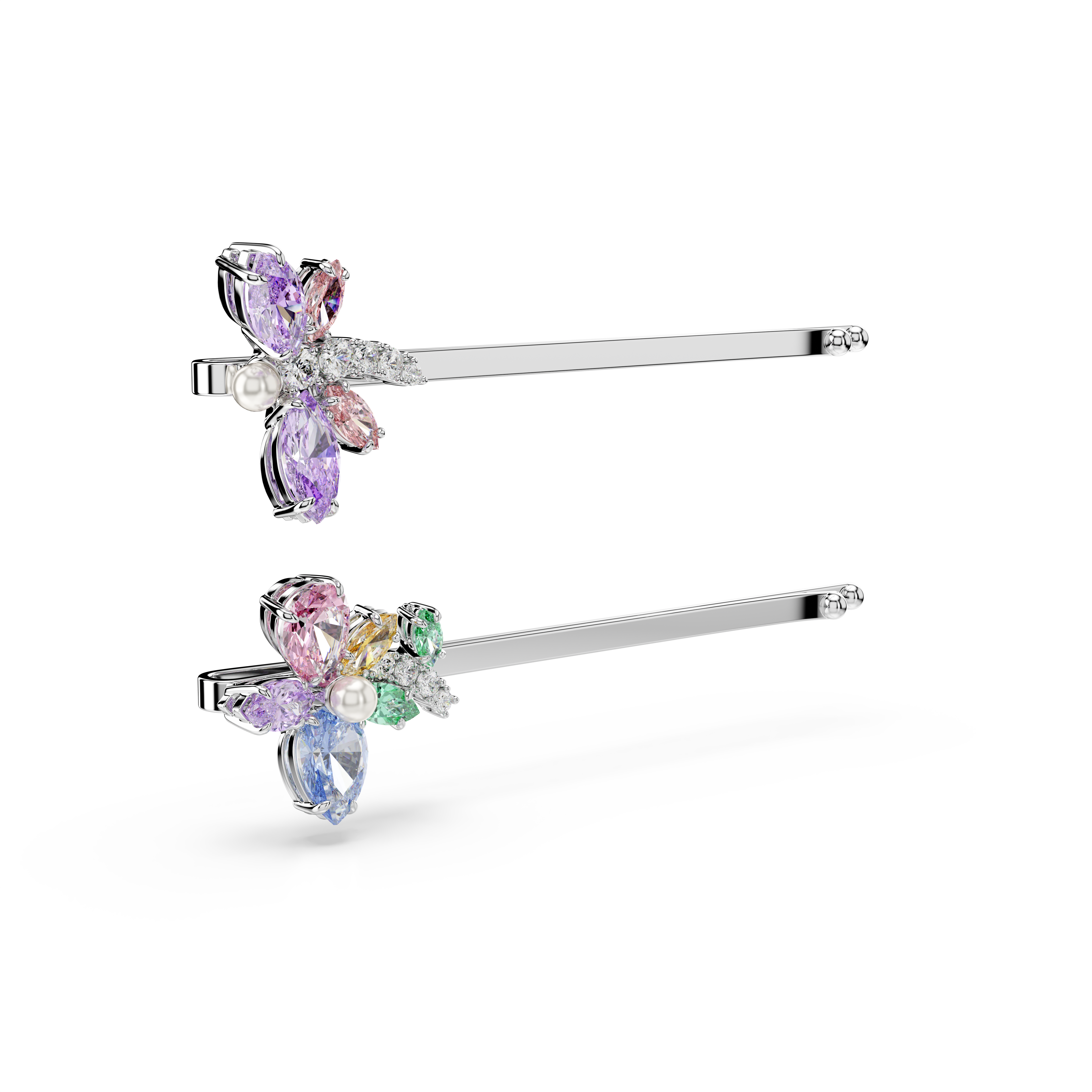 Ariana Grande x Swarovski Saç İğnesi, Karışık Kesim, Yusufçuk, Çiçek, Çok Renkli, Rodyum Kaplama