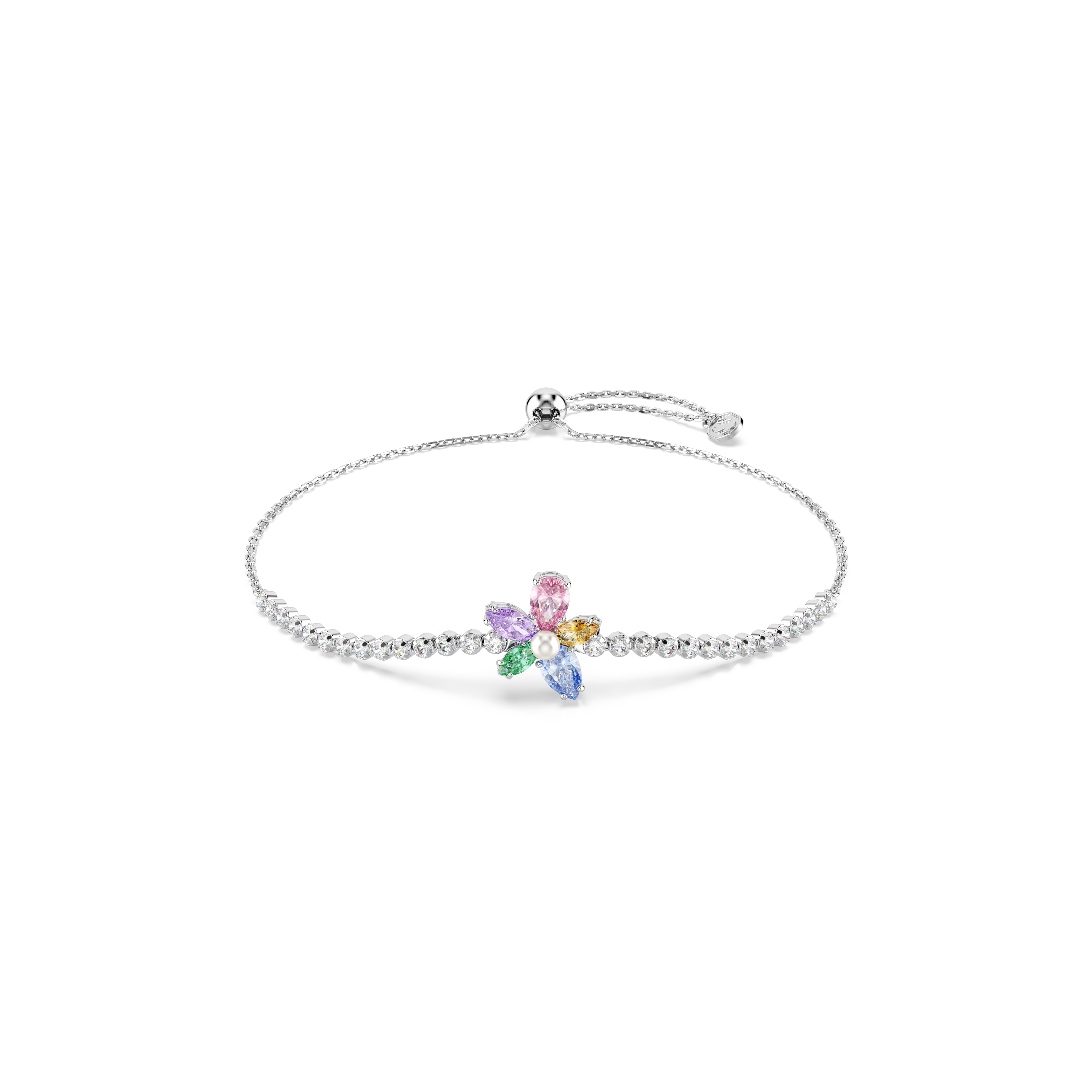 Ariana Grande x Swarovski Bileklik, Karışık Kesim, Çiçek, Çok Renkli, Rodyum Kaplama