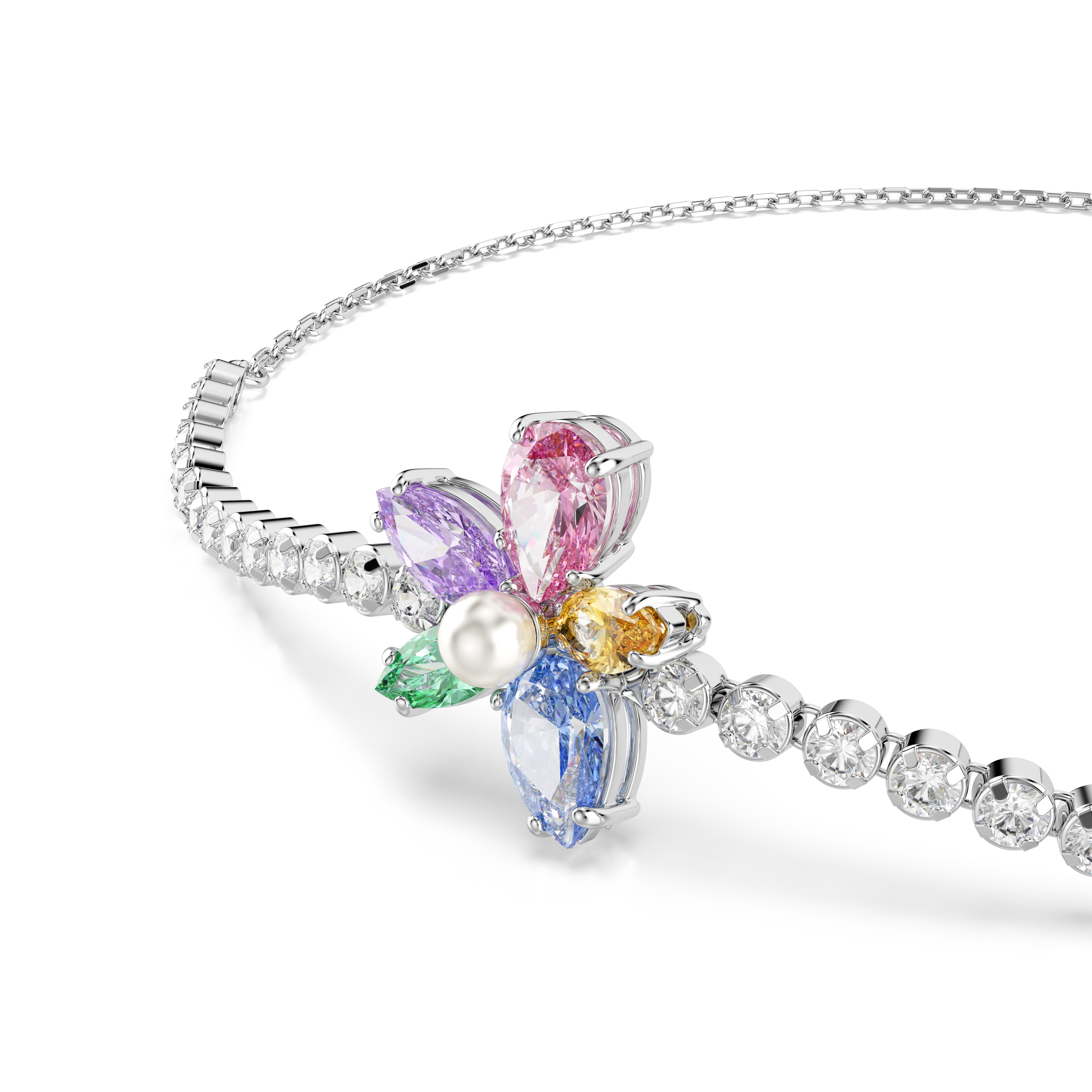 Ariana Grande x Swarovski Bileklik, Karışık Kesim, Çiçek, Çok Renkli, Rodyum Kaplama