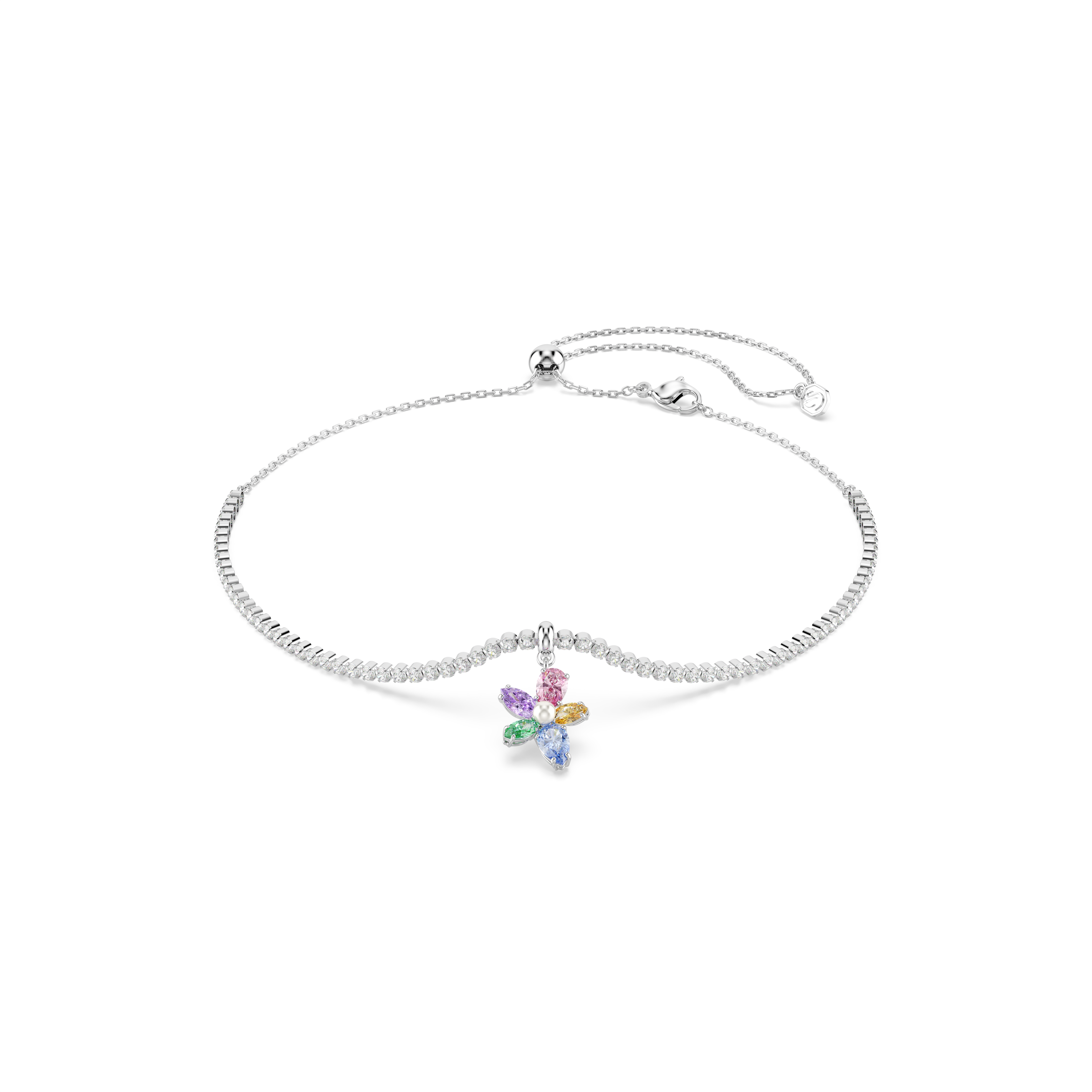 Ariana Grande x Swarovski Gerdanlık, Karışık Kesim, Çiçek, Çok Renkli, Rodyum Kaplama