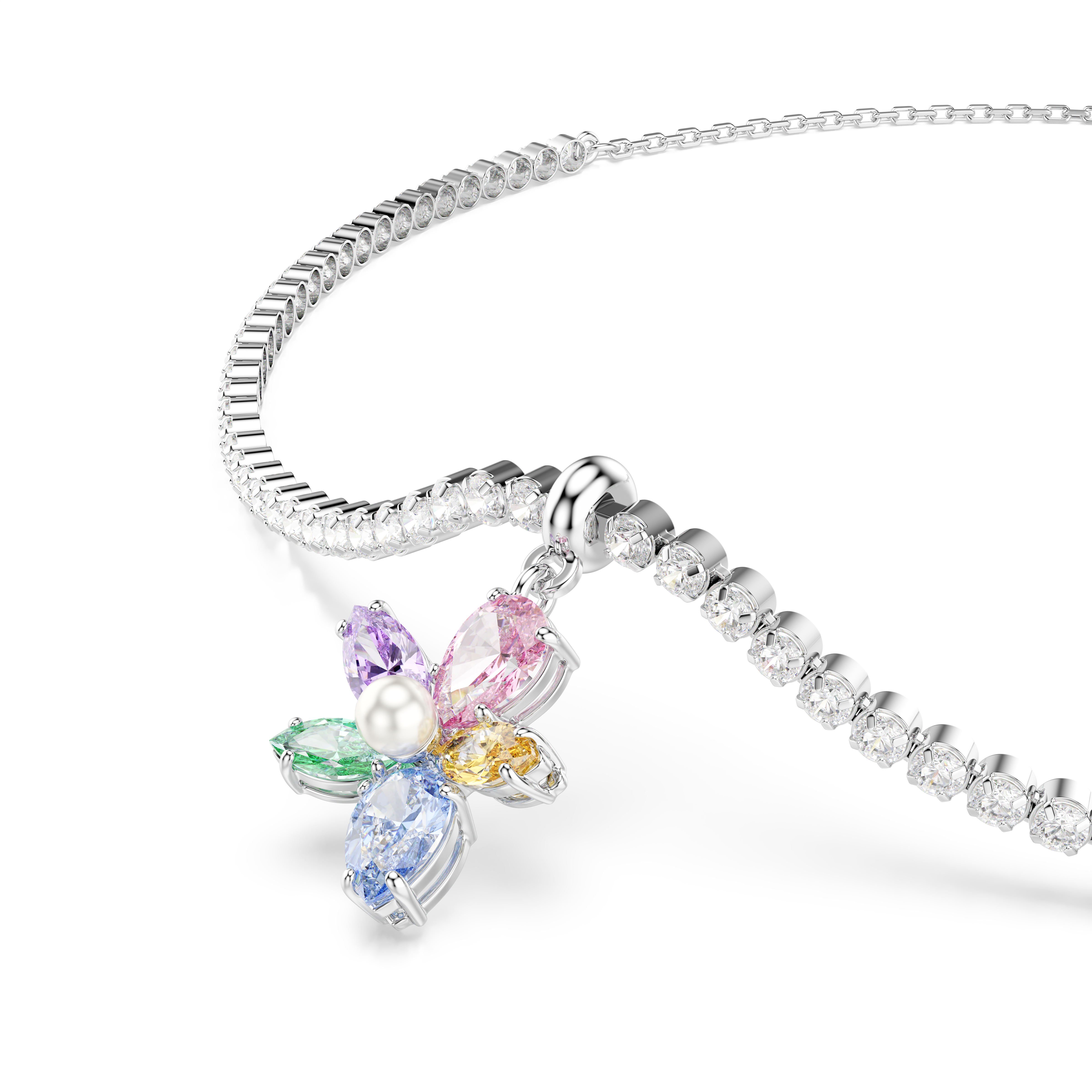 Ariana Grande x Swarovski Gerdanlık, Karışık Kesim, Çiçek, Çok Renkli, Rodyum Kaplama