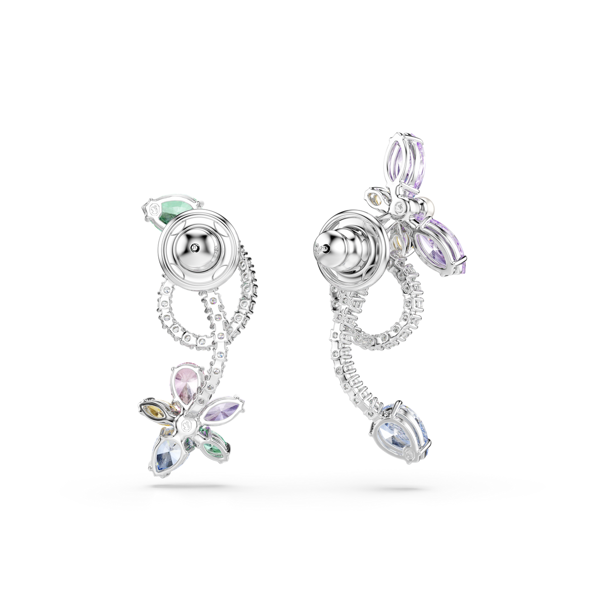 Ariana Grande x Swarovski Kulak Gömlekli Damla Küpe, Karışık Kesim, Yusufçuk, Çiçek, Çok Renkli, Rodyum Kaplama