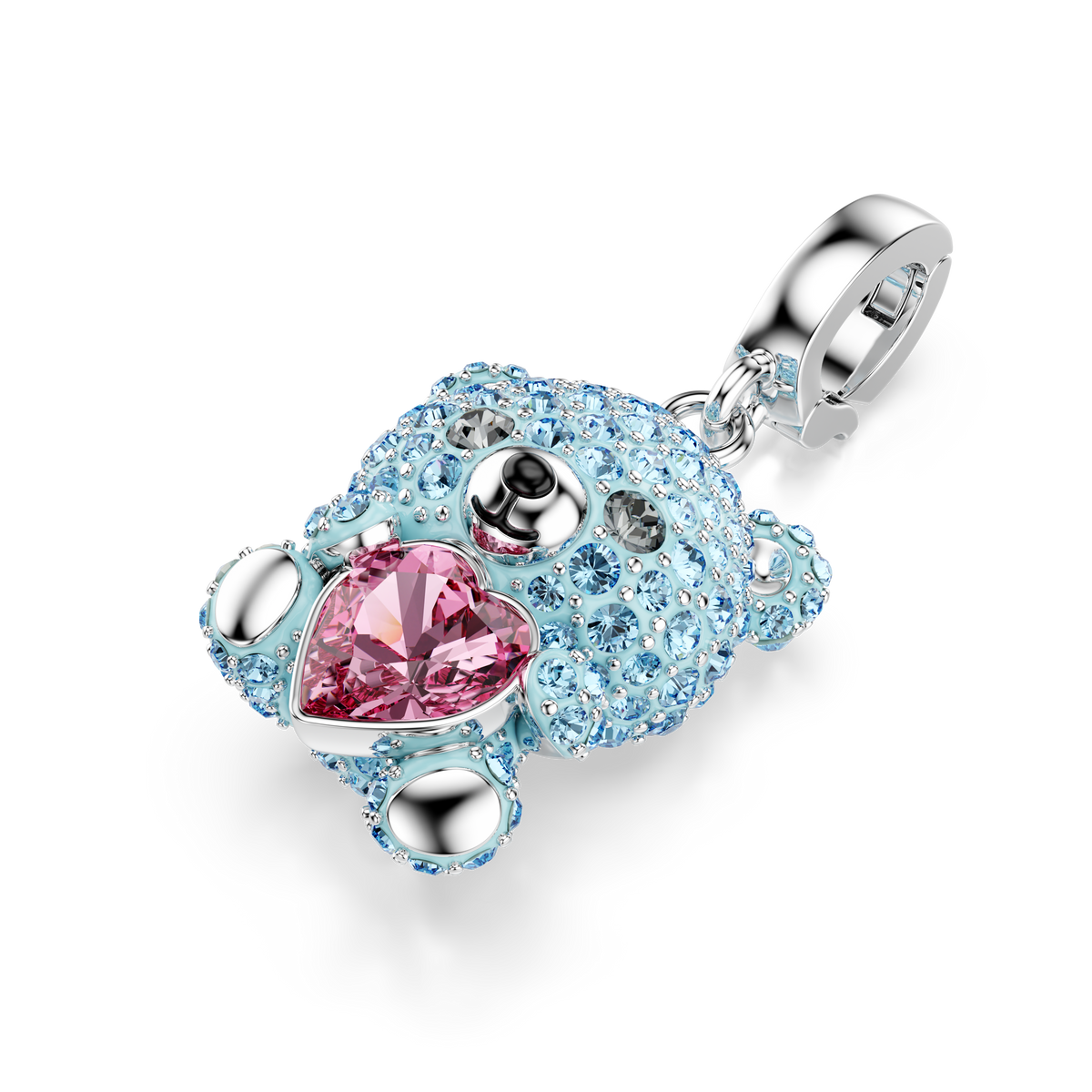 Idyllia Charm, Karışık Kesim, Ayıcık, Mavi, Rodyum Kaplama