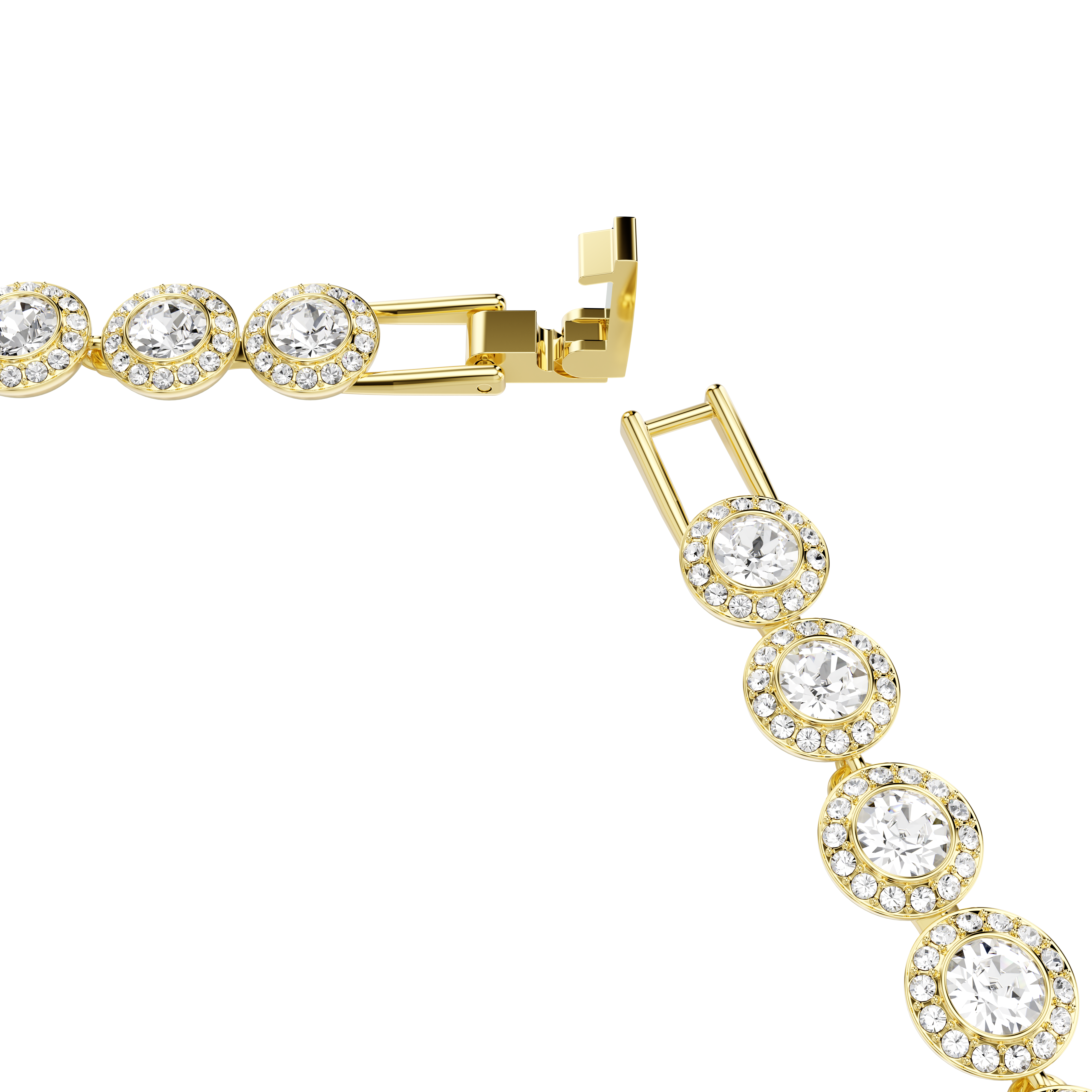 Una Angelic Set, Set (3), Yuvarlak Kesim, Beyaz, Sari Altin Rengi Kaplama