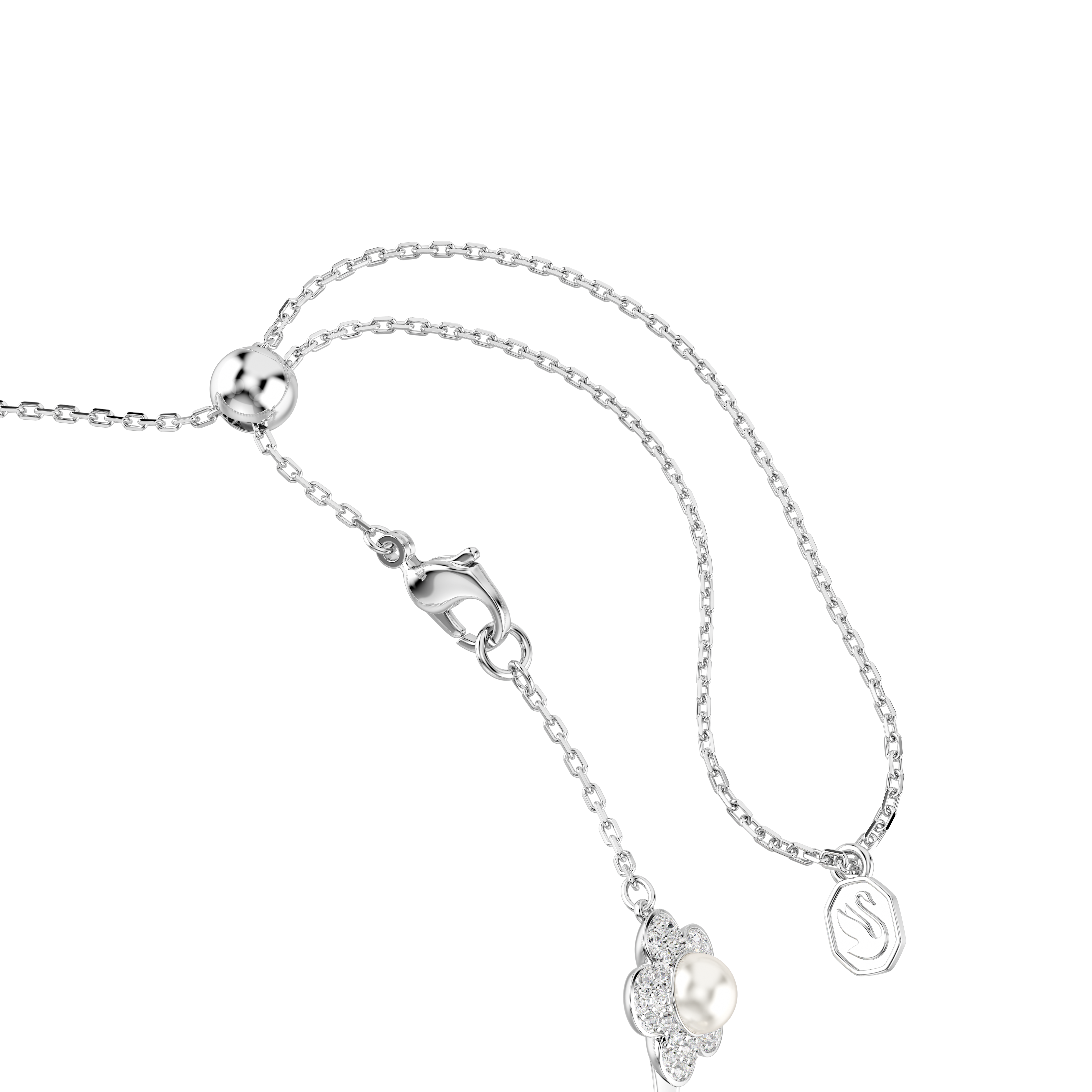Ariana Grande x Swarovski Gerdanlık, Kristal İnci, Yuvarlak Kesim, Beyaz, Rodyum Kaplama
