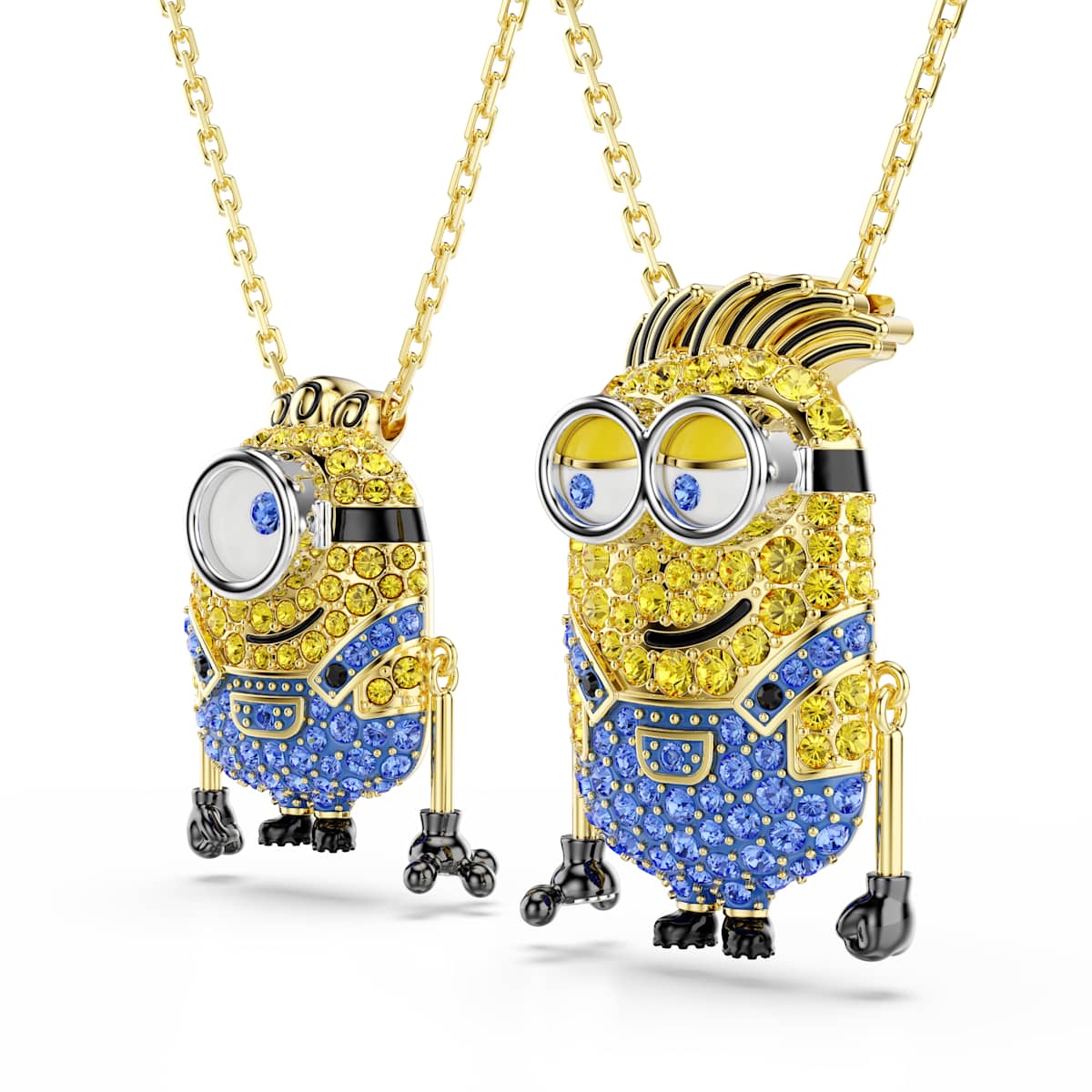 Minions James and Henry Set, Pave, Çok Renkli, Sarı Altın Rengi Kaplama