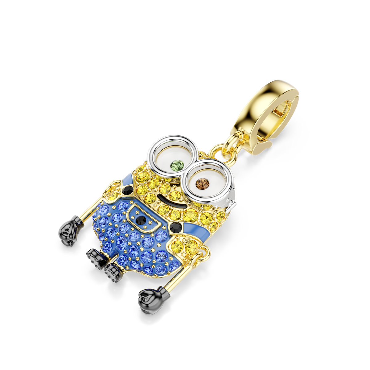 Minions Bob Charm,  Çok Renkli, Sarı Altın Rengi Kaplama