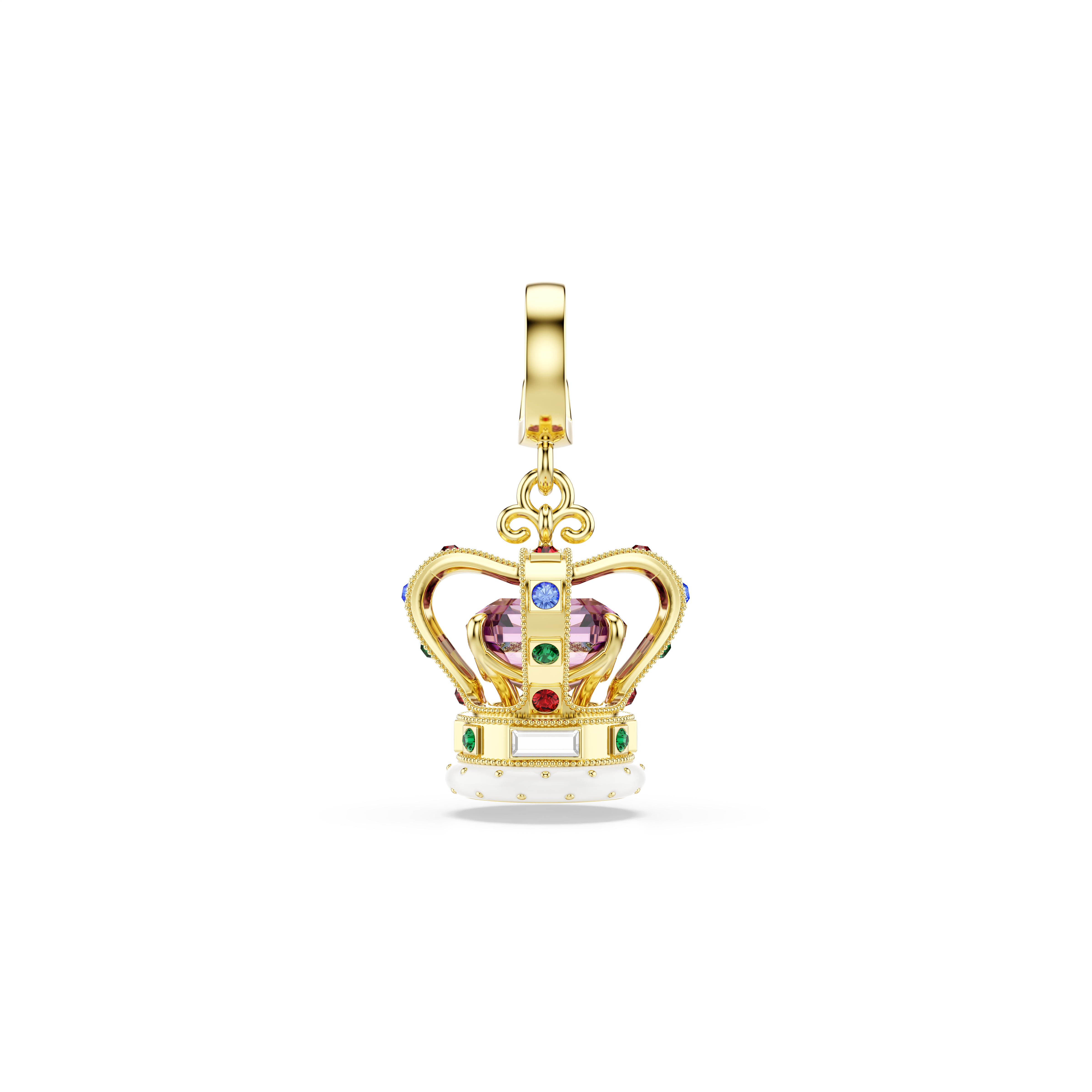Minions Crown Charm, Karışık Kesim, Çok Renkli, Sarı Altın Rengi Kaplama