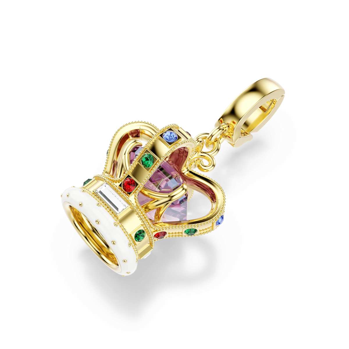 Minions Crown Charm, Karışık Kesim, Çok Renkli, Sarı Altın Rengi Kaplama